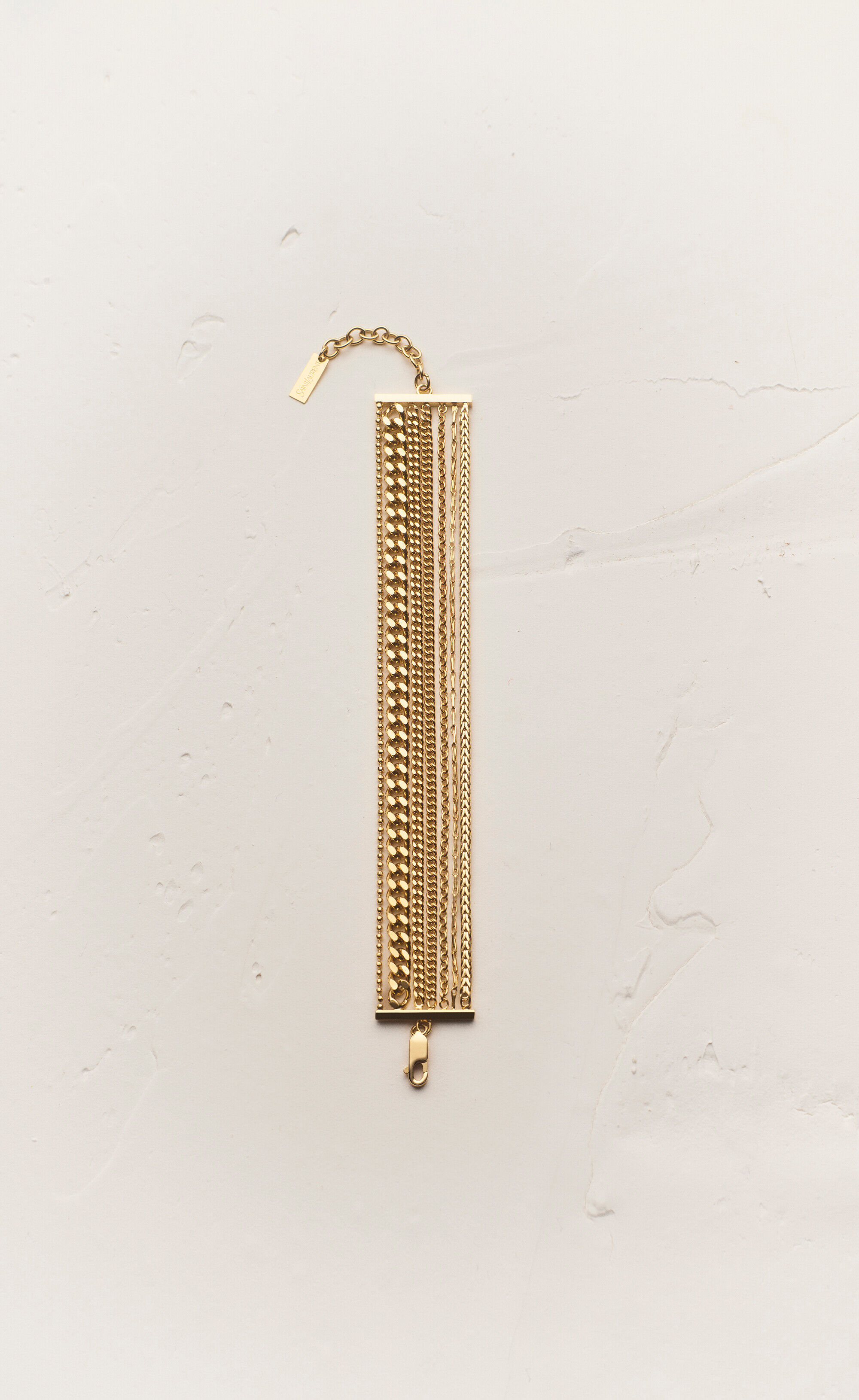 Saint Laurent Multi-Chain Bracelet In 18k Yellow Gold - Yellow/gold - Women - L