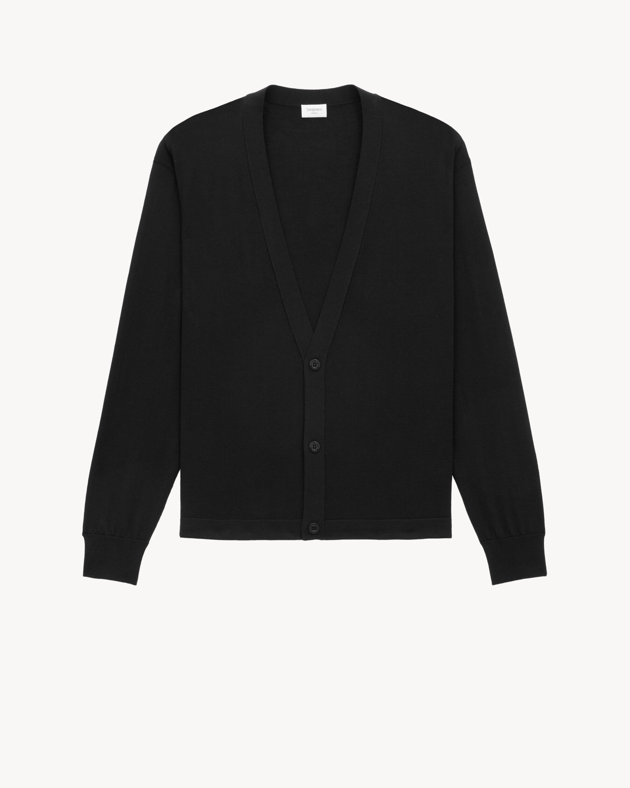 Saint Laurent Cardigan In Wool - Black - Men - S