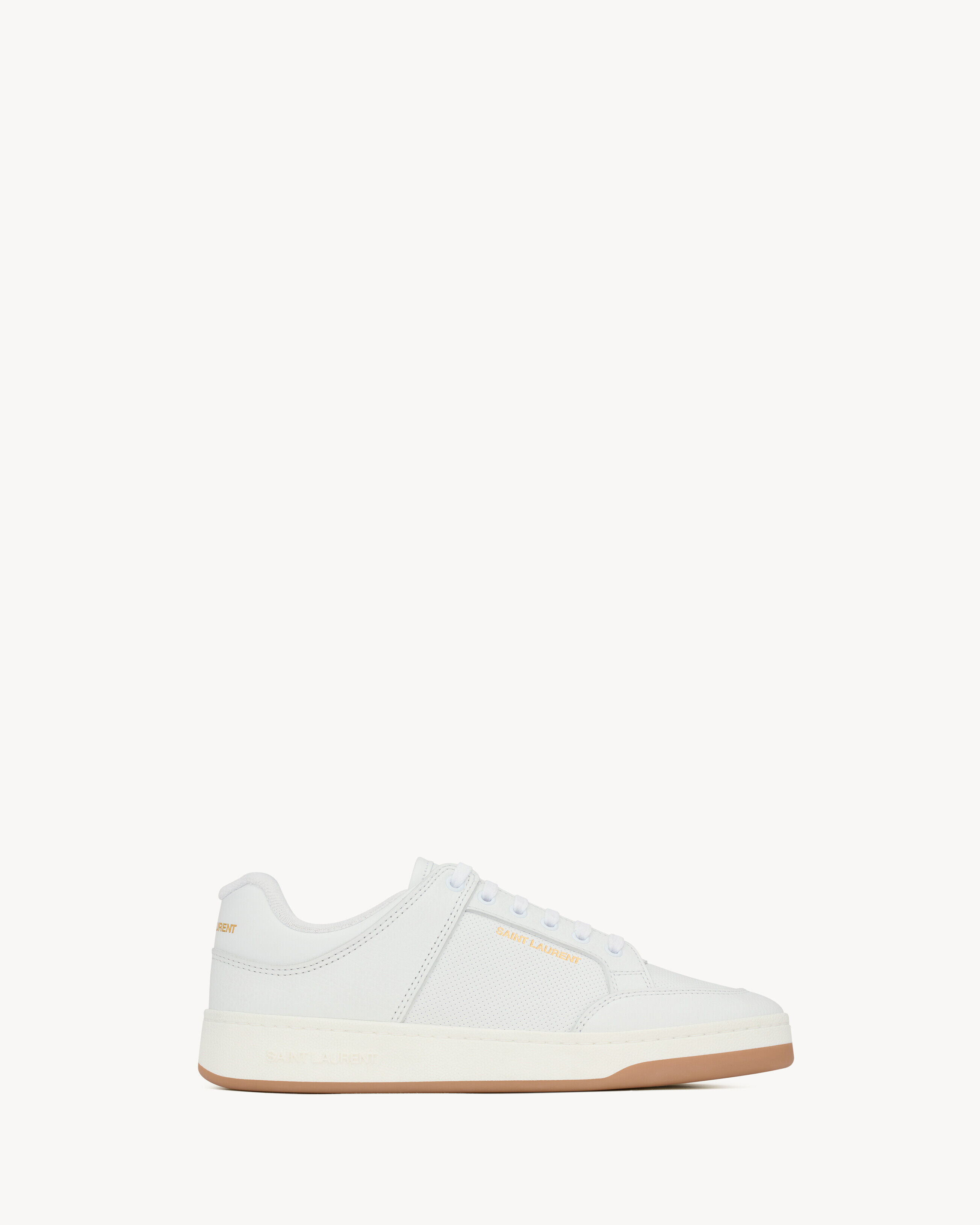 Saint Laurent Sl/61 Sneakers In Perforated Leather - White - Women - 40.5