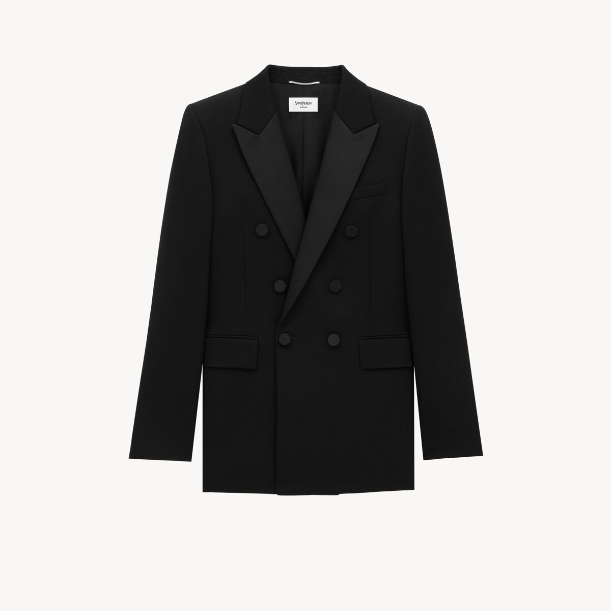 Saint Laurent Tuxedo Jacket In Grain De Poudre - Black - Men - 44