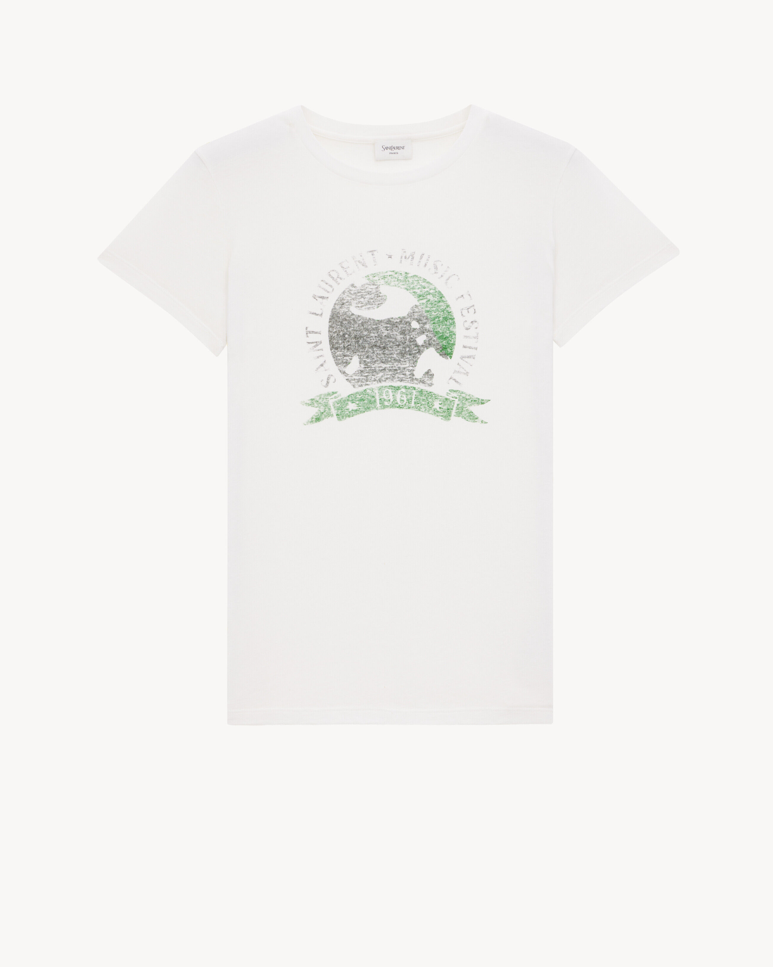 Saint Laurent Music Festival T-Shirt - White - Women - XL