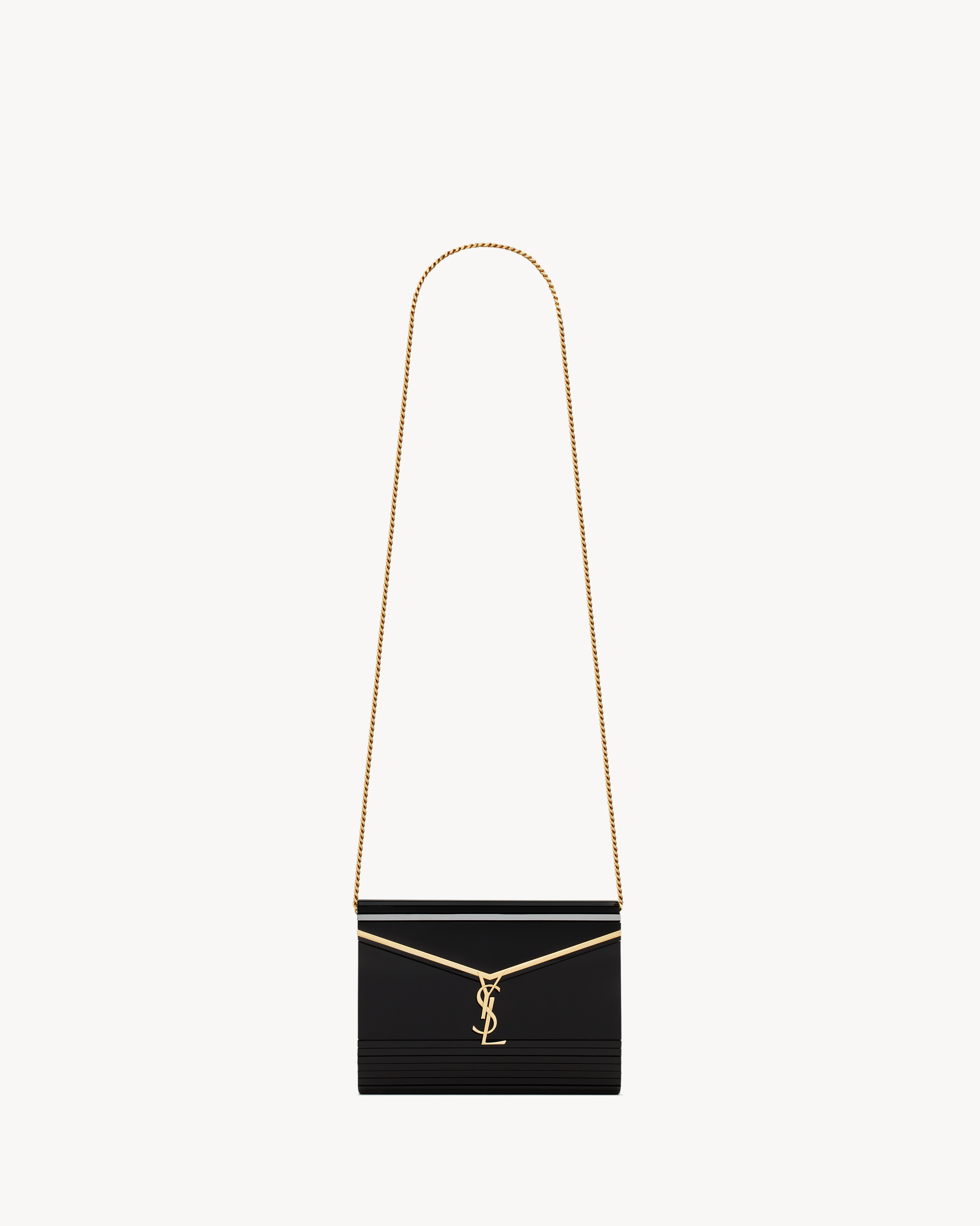 Saint Laurent Vicky Miniaudiere In Plexiglass - Black - Women