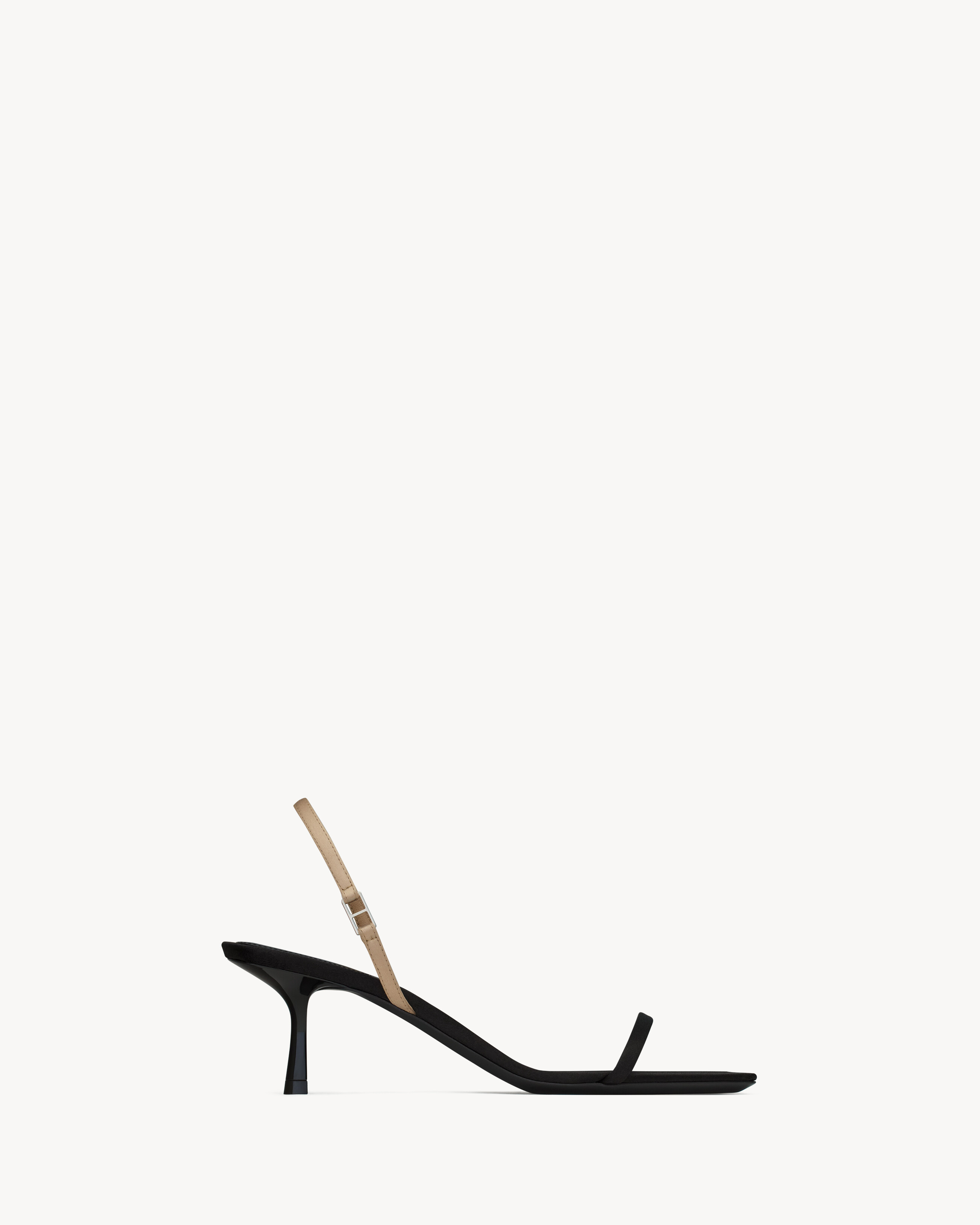 Saint Laurent Jaspe Sandals In Satin Crepe - Black - Women - 38