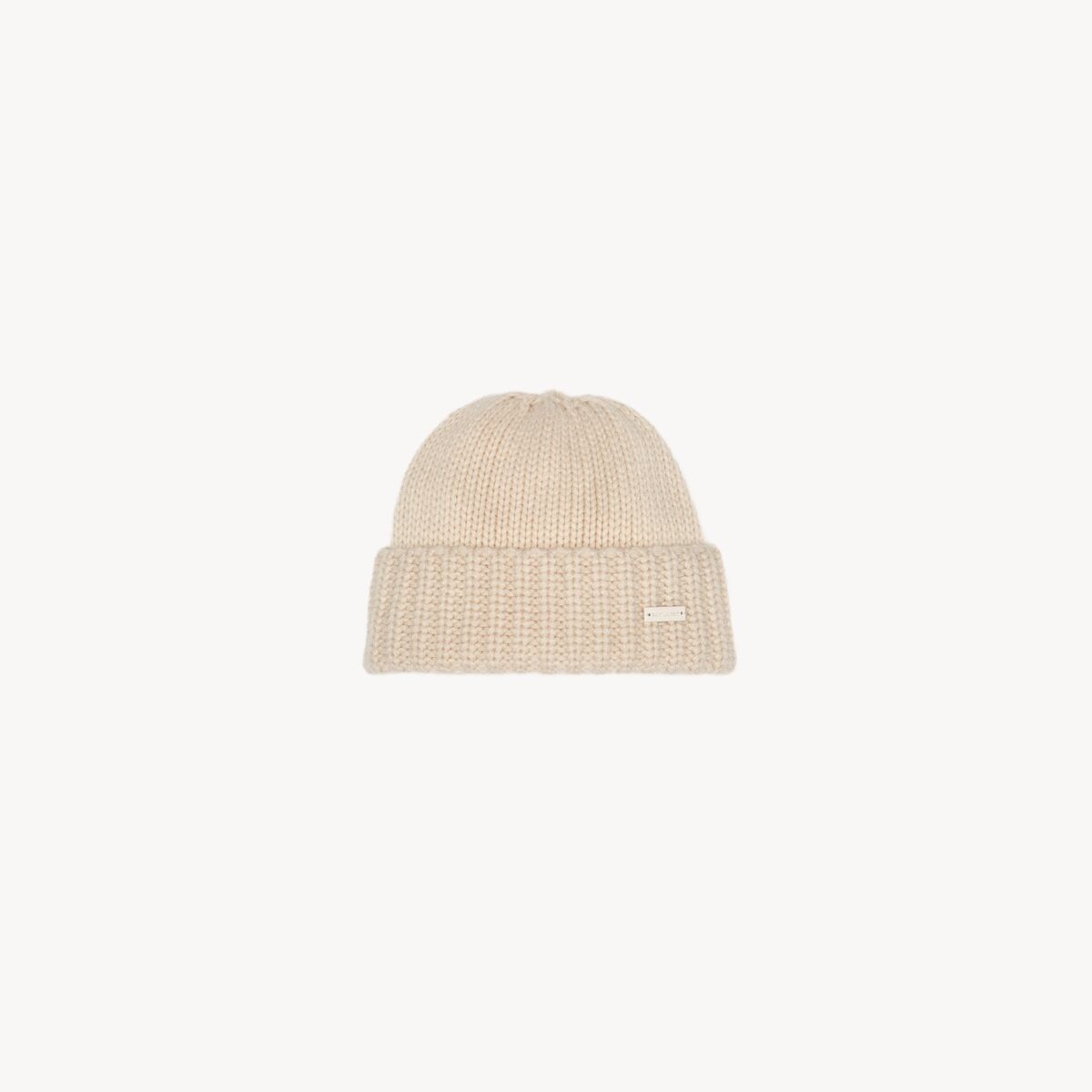 Saint Laurent Knitted Cuffed Beanie In Cashmere - White - Women - M