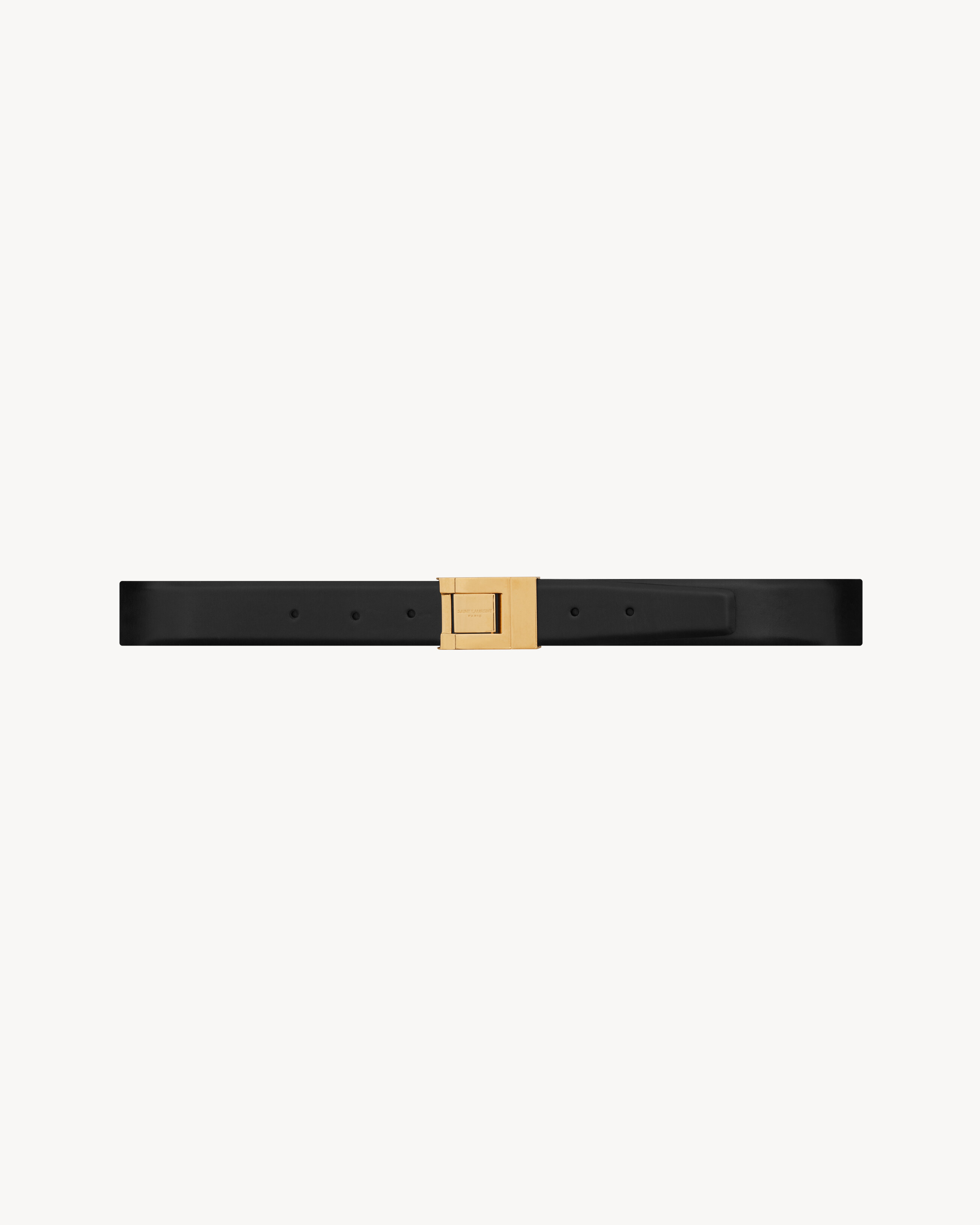 Saint Laurent Square Buckle Belt In Smooth Leather - Black - Women - 100