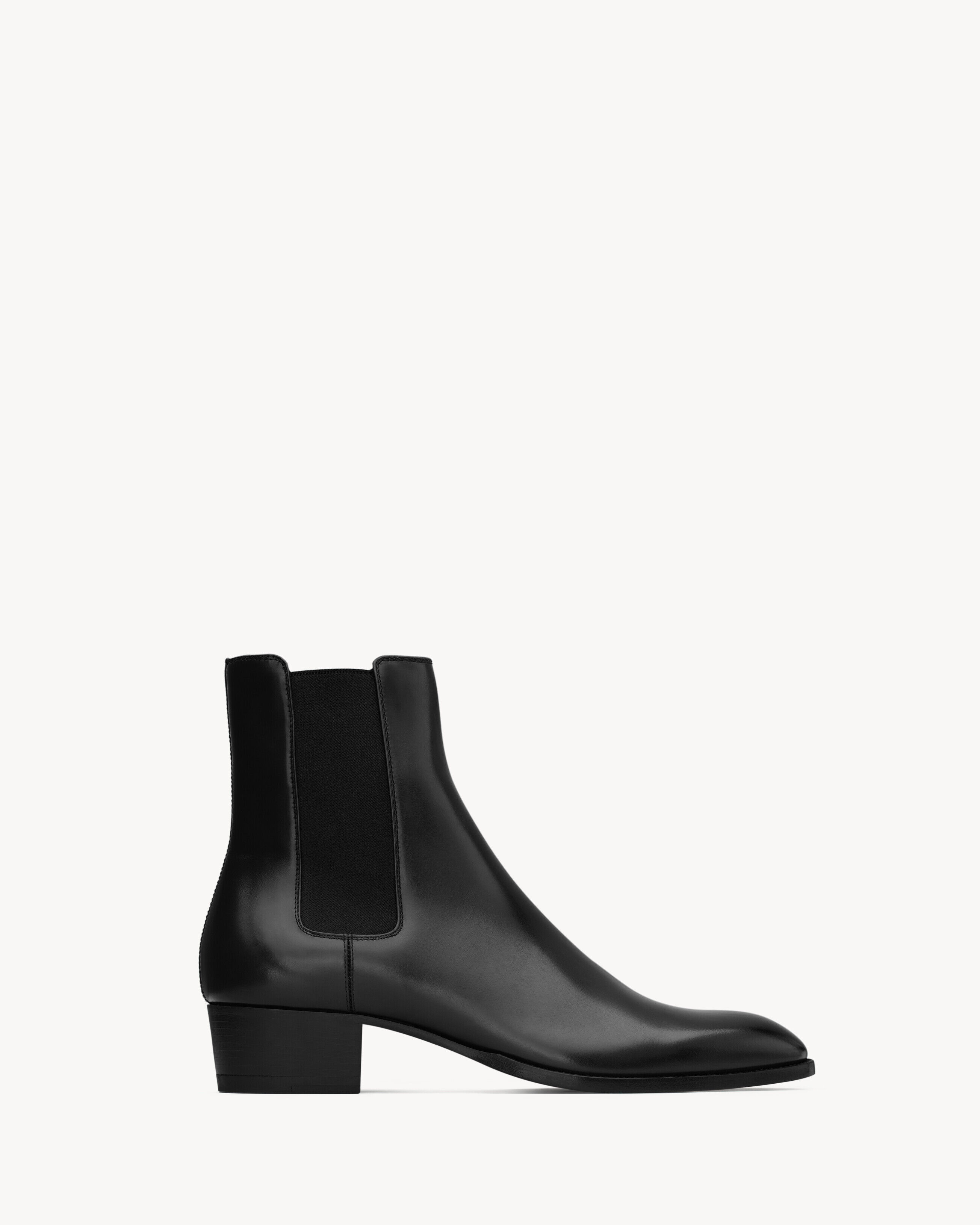 Saint Laurent Wyatt Chelsea Boots In Smooth Leather - Black - Men - 6.5