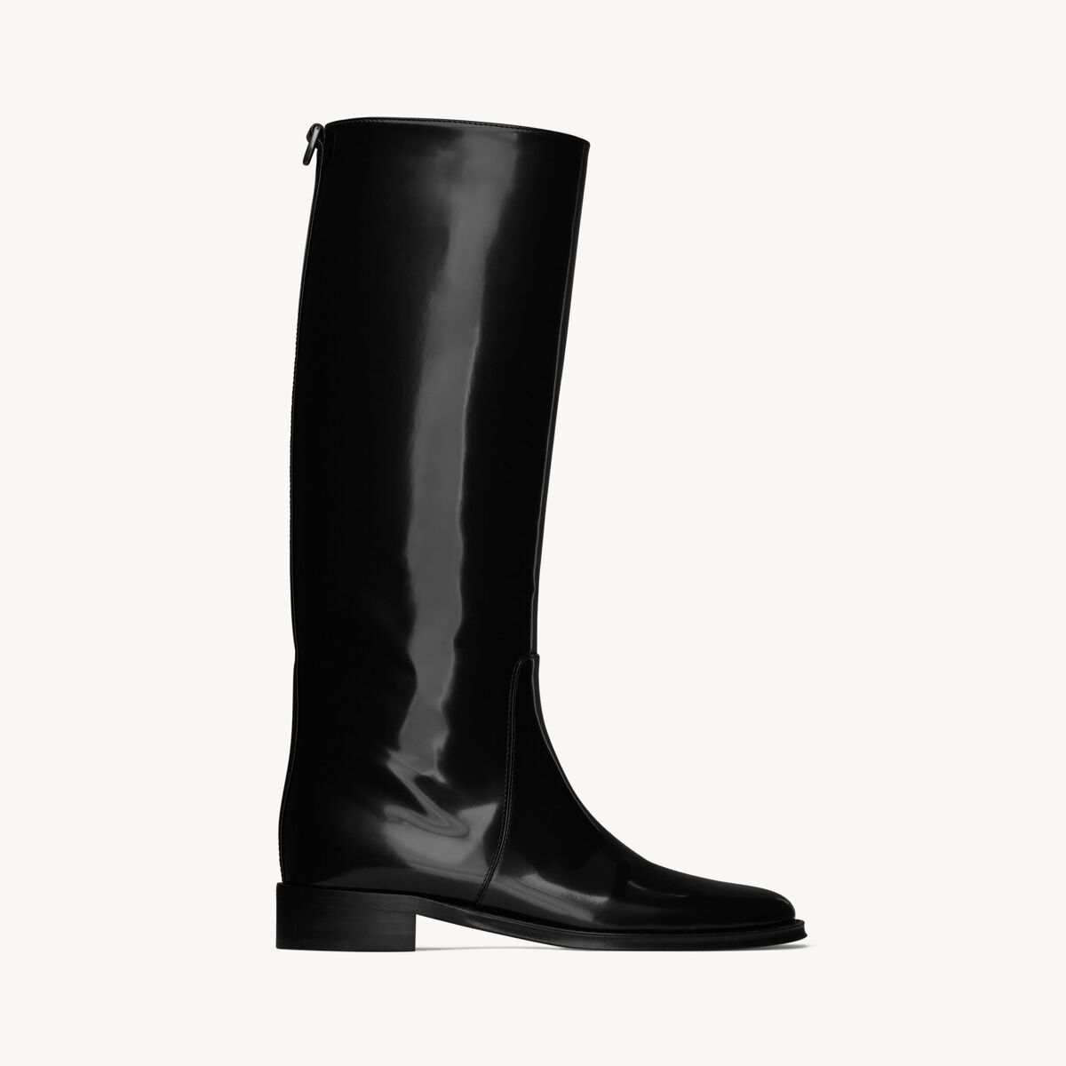 Saint Laurent Stivali Hunt In Pelle Lucida - Nero - Donna - 37