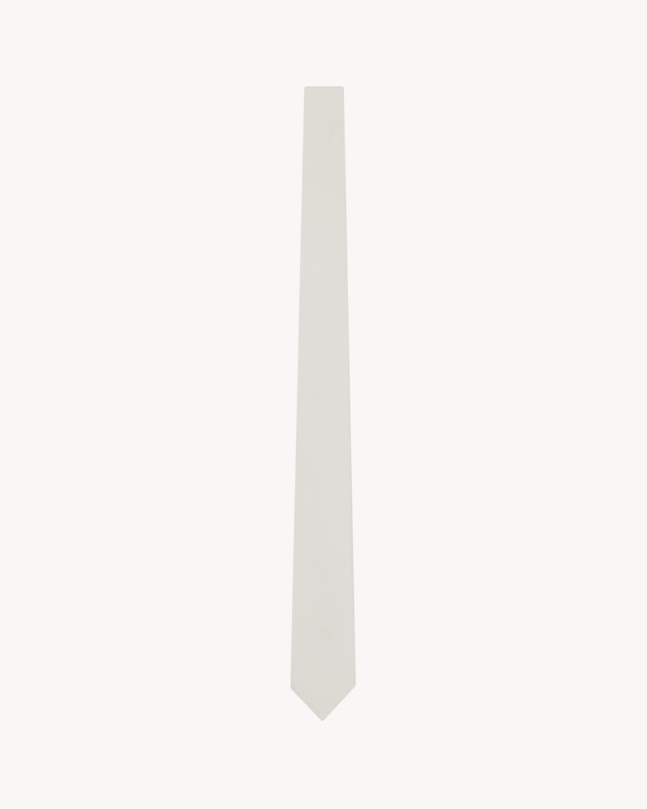 Saint Laurent - Corbata De Faya De Seda - Blanco - Hombre - L