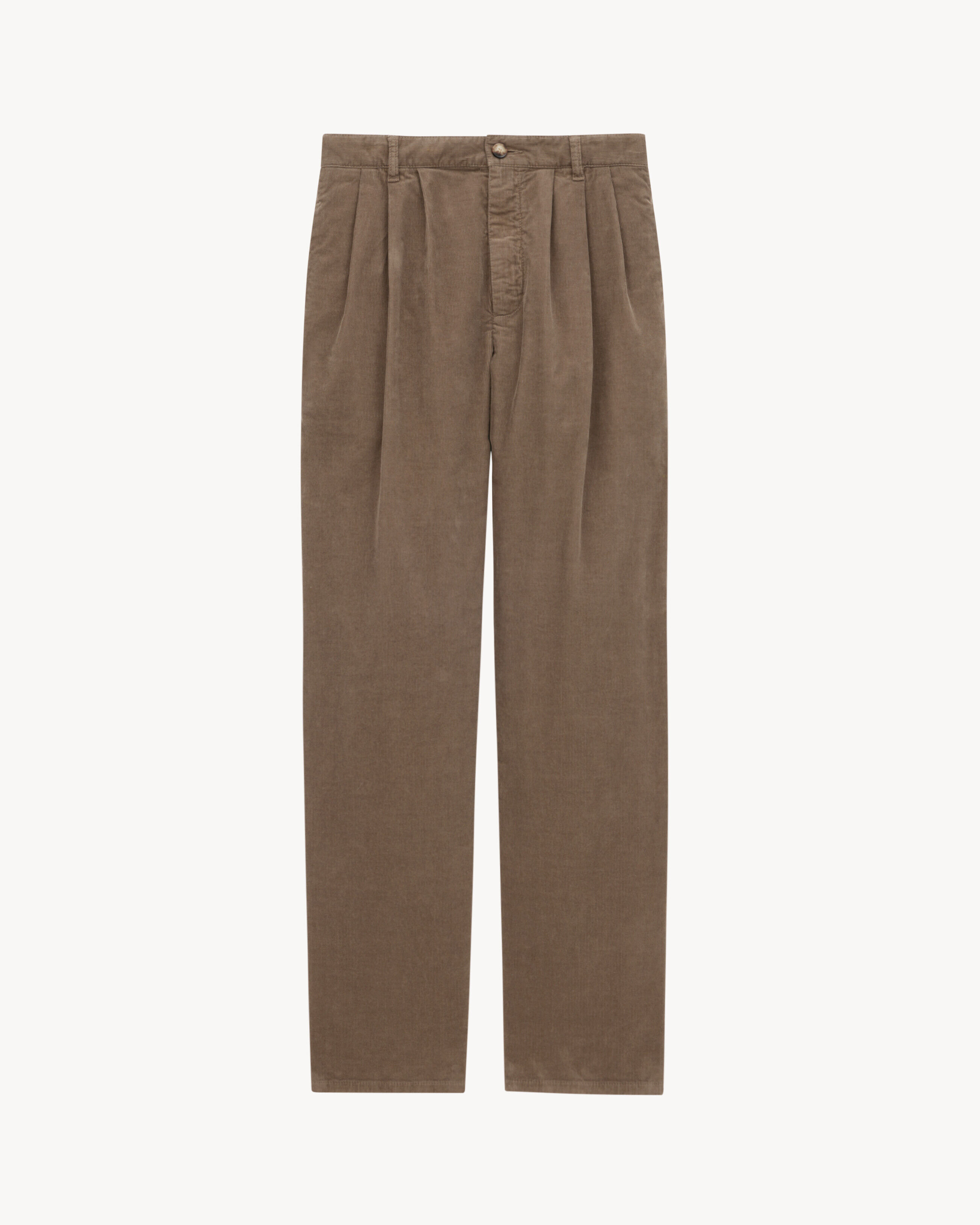 Saint Laurent Baggy Pants In Corduroy - White - Men - 42