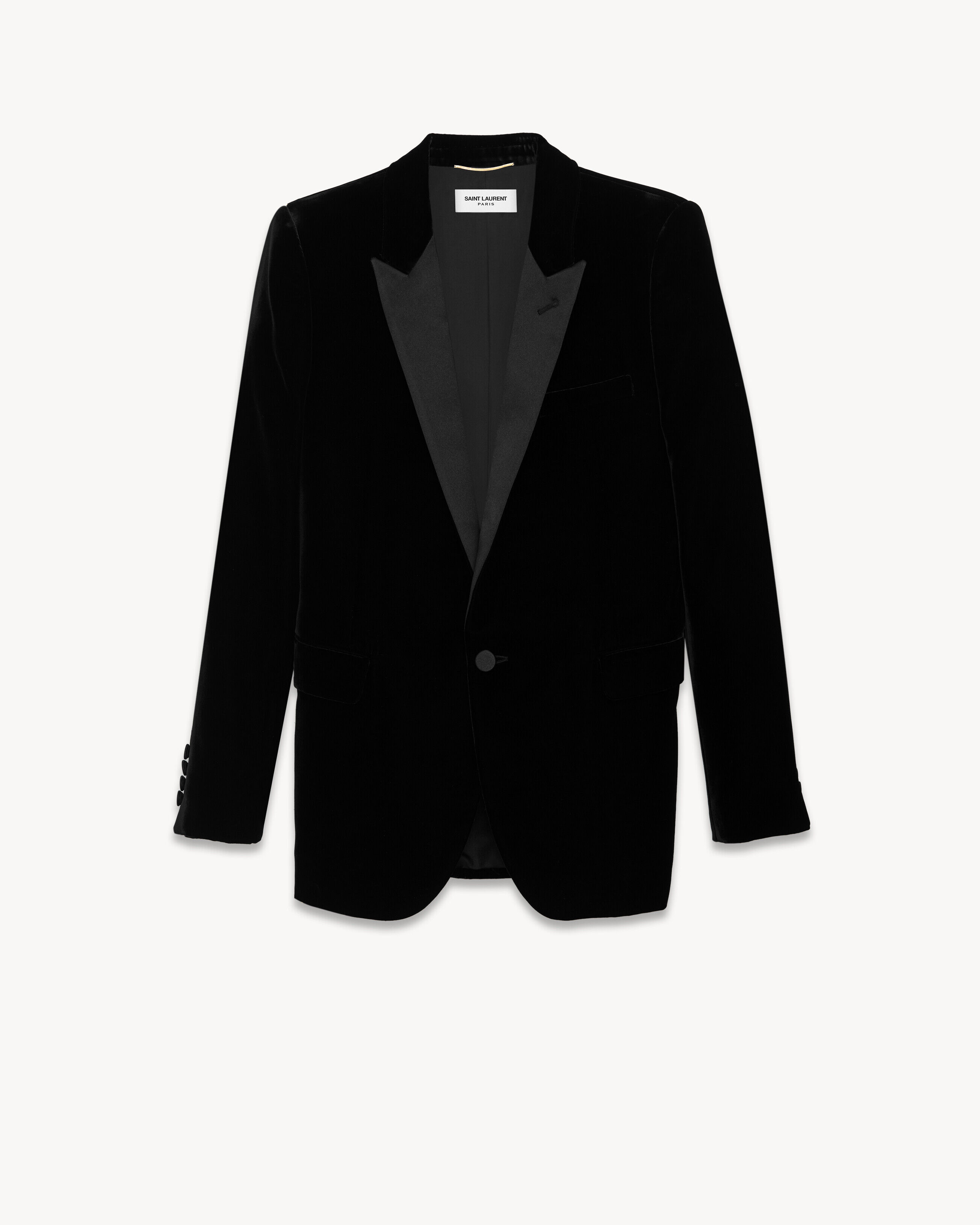 Saint Laurent Tuxedo Jacket In Velvet - Black - Women - 46