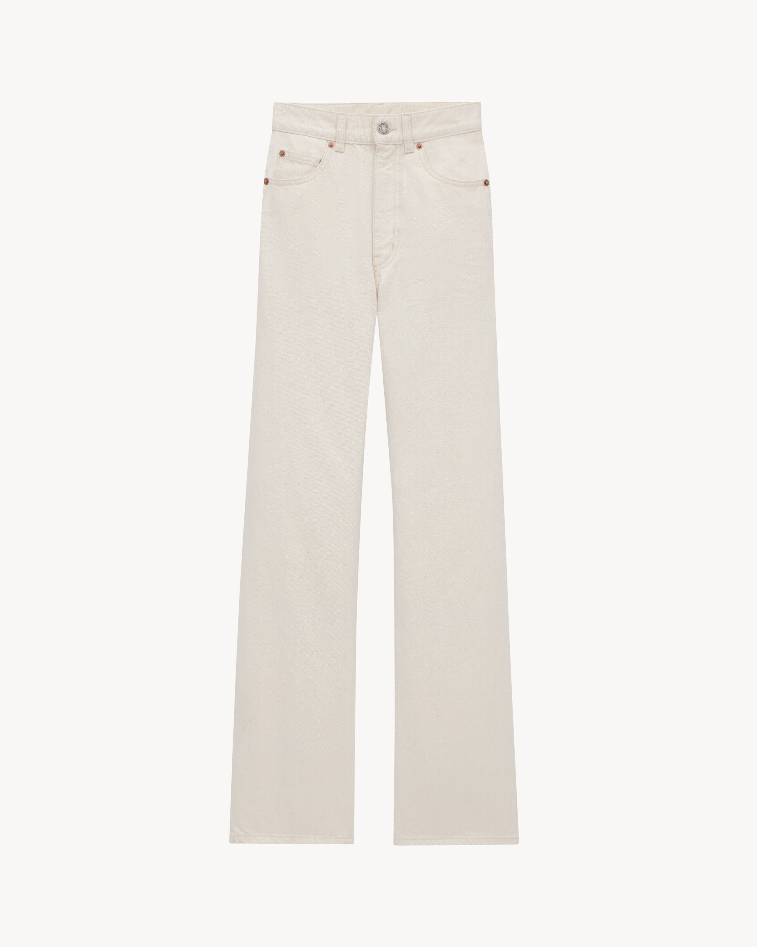 Saint Laurent 70'S Jeans In Almond Milk Denim - White - Women - 10