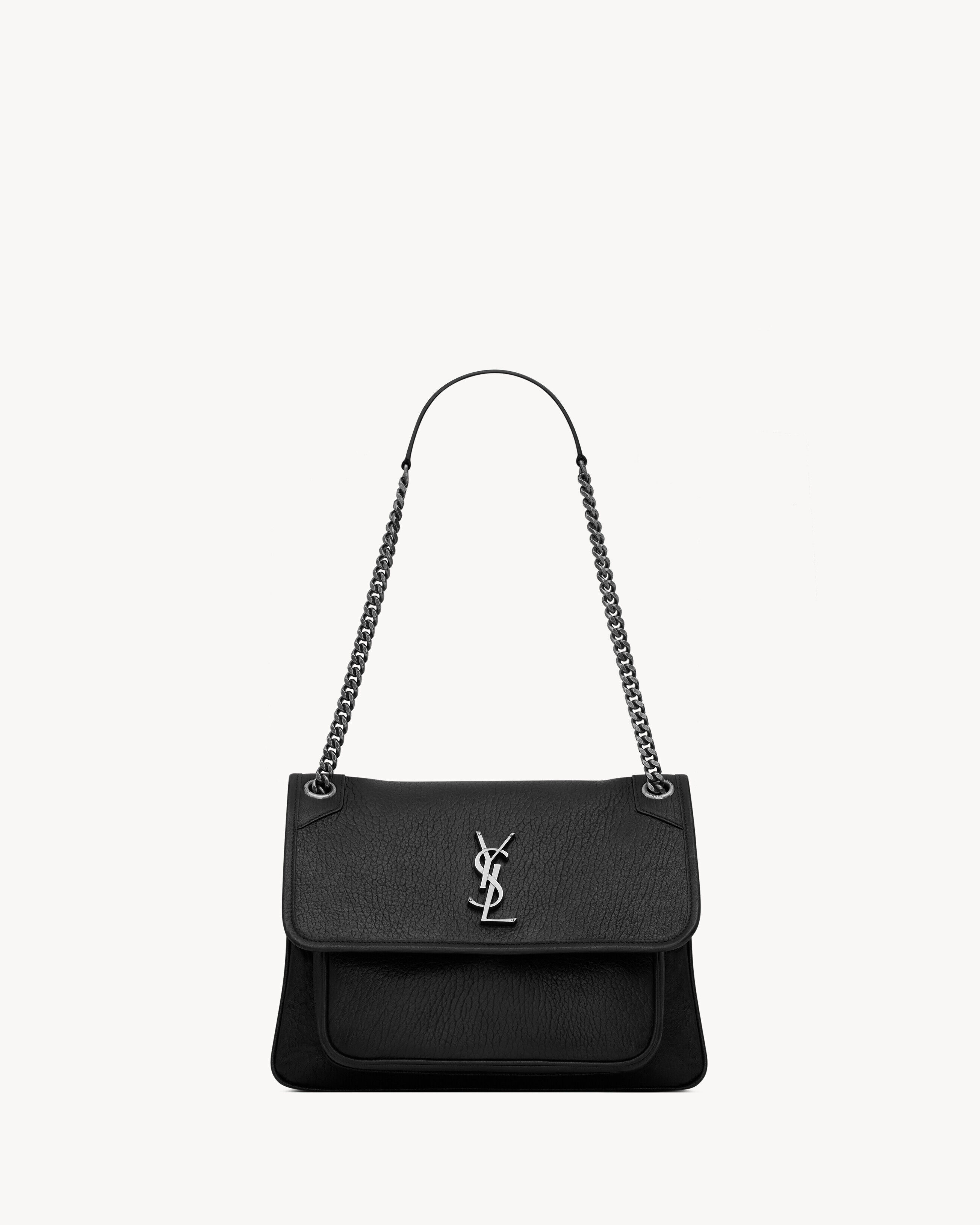 Saint Laurent Niki Medium In Grained Lambskin - Black - Women