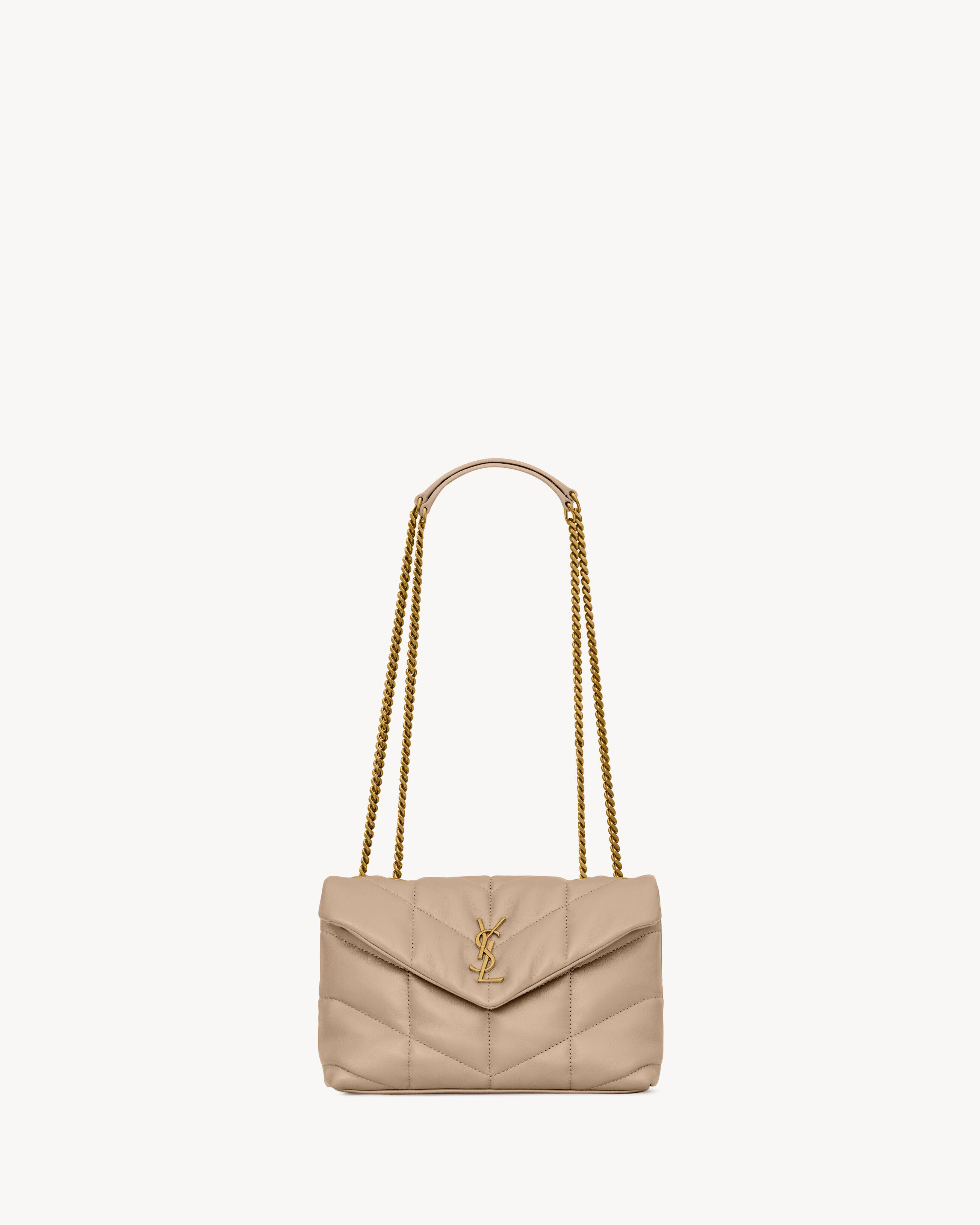 Saint Laurent Damen Beige Puffer Toy Aus Lammleder - U