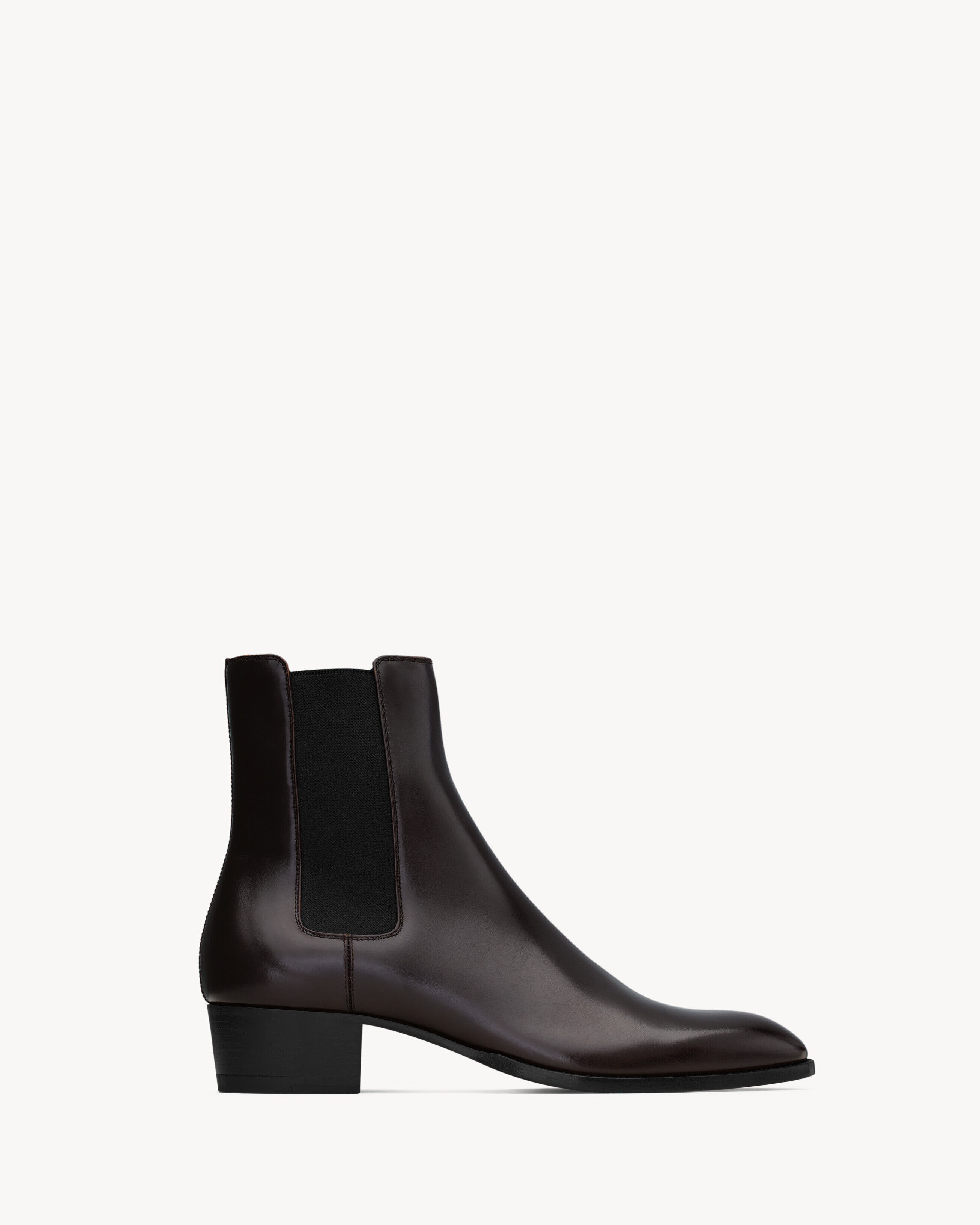 Saint Laurent Wyatt Chelsea Boots En Cuir Lisse - Ambre - Homme - 45.5