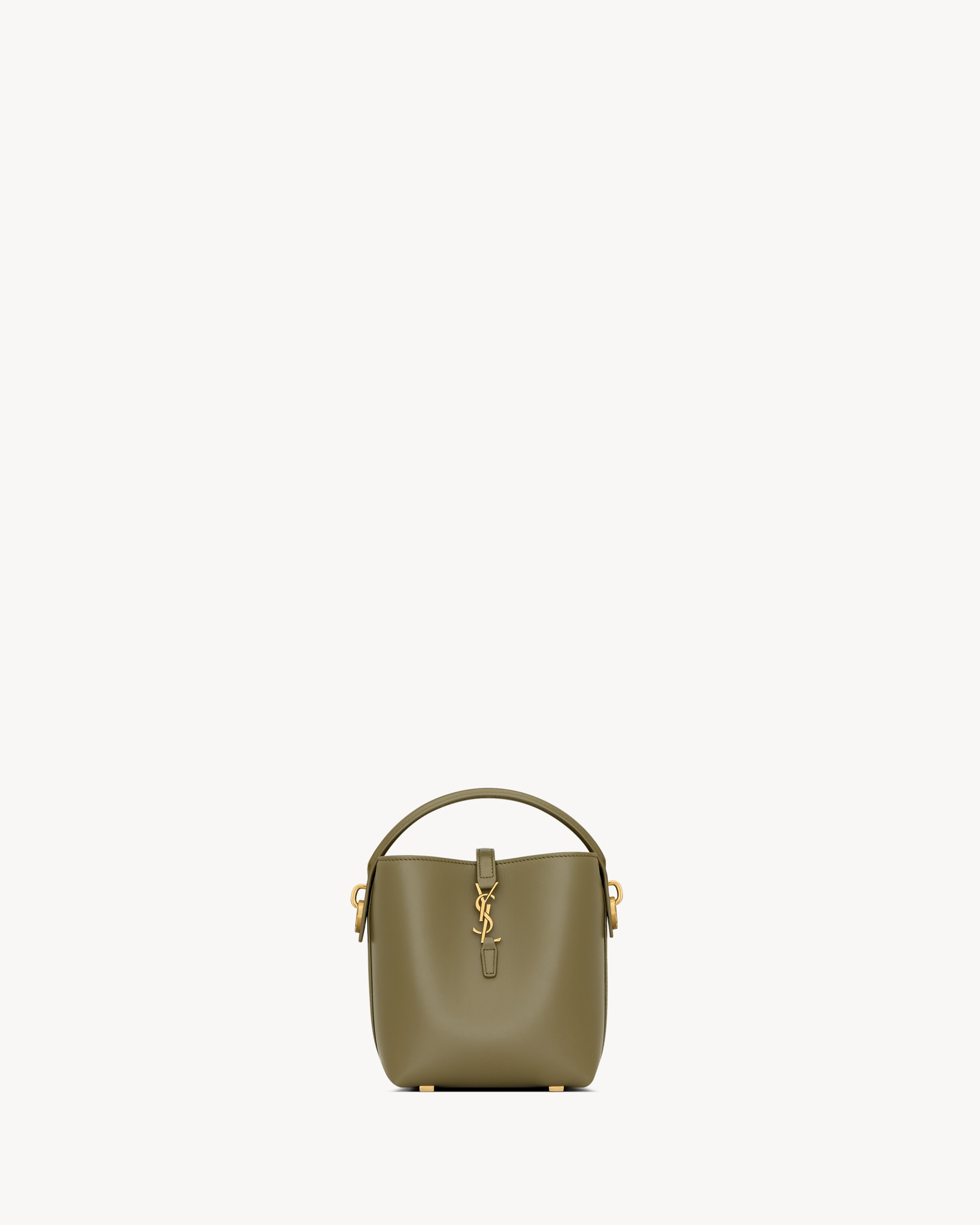 Saint Laurent Le 37 Mini In Shiny Leather - Green - Women