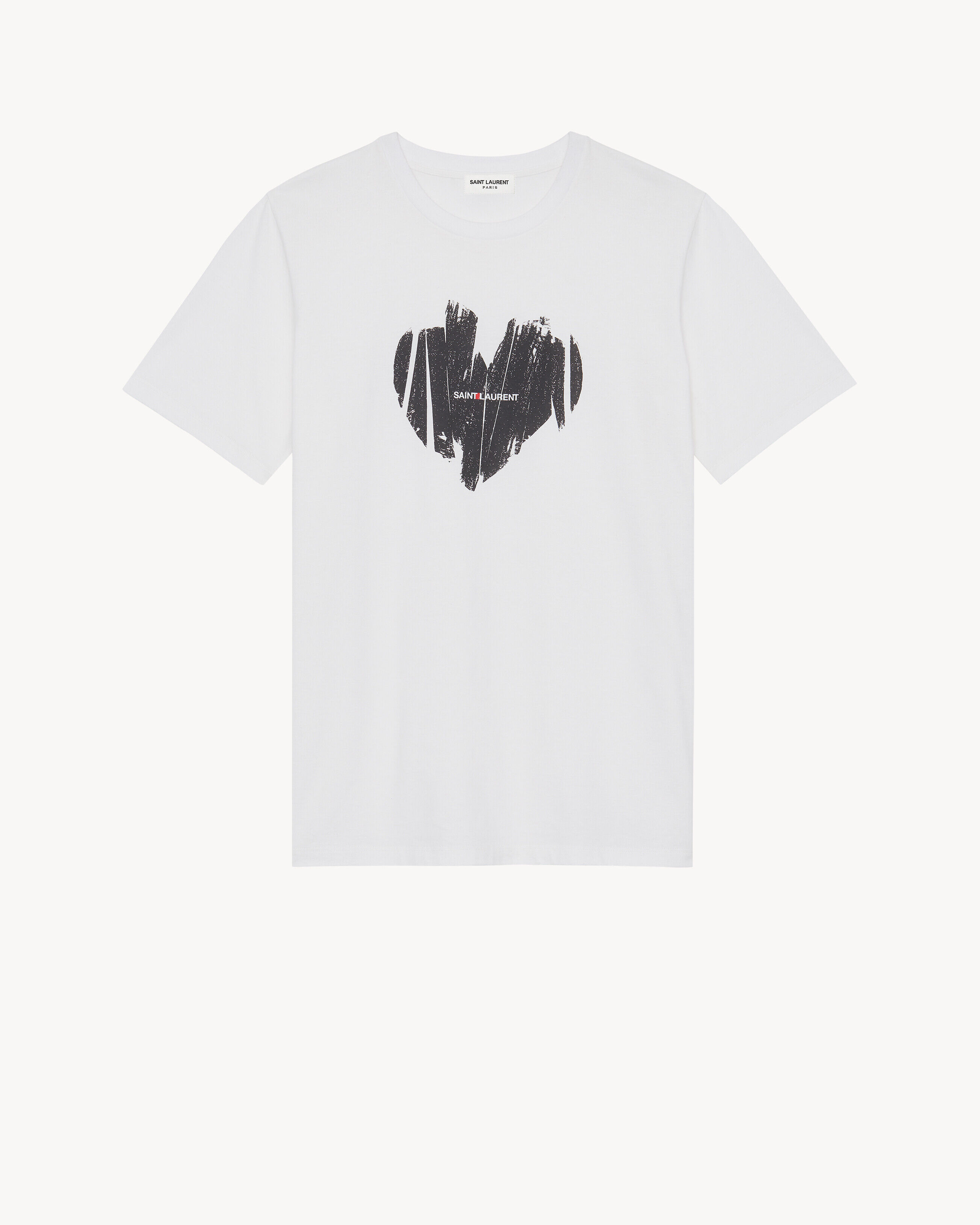 Saint Laurent Heart T-Shirt - White - Women - S