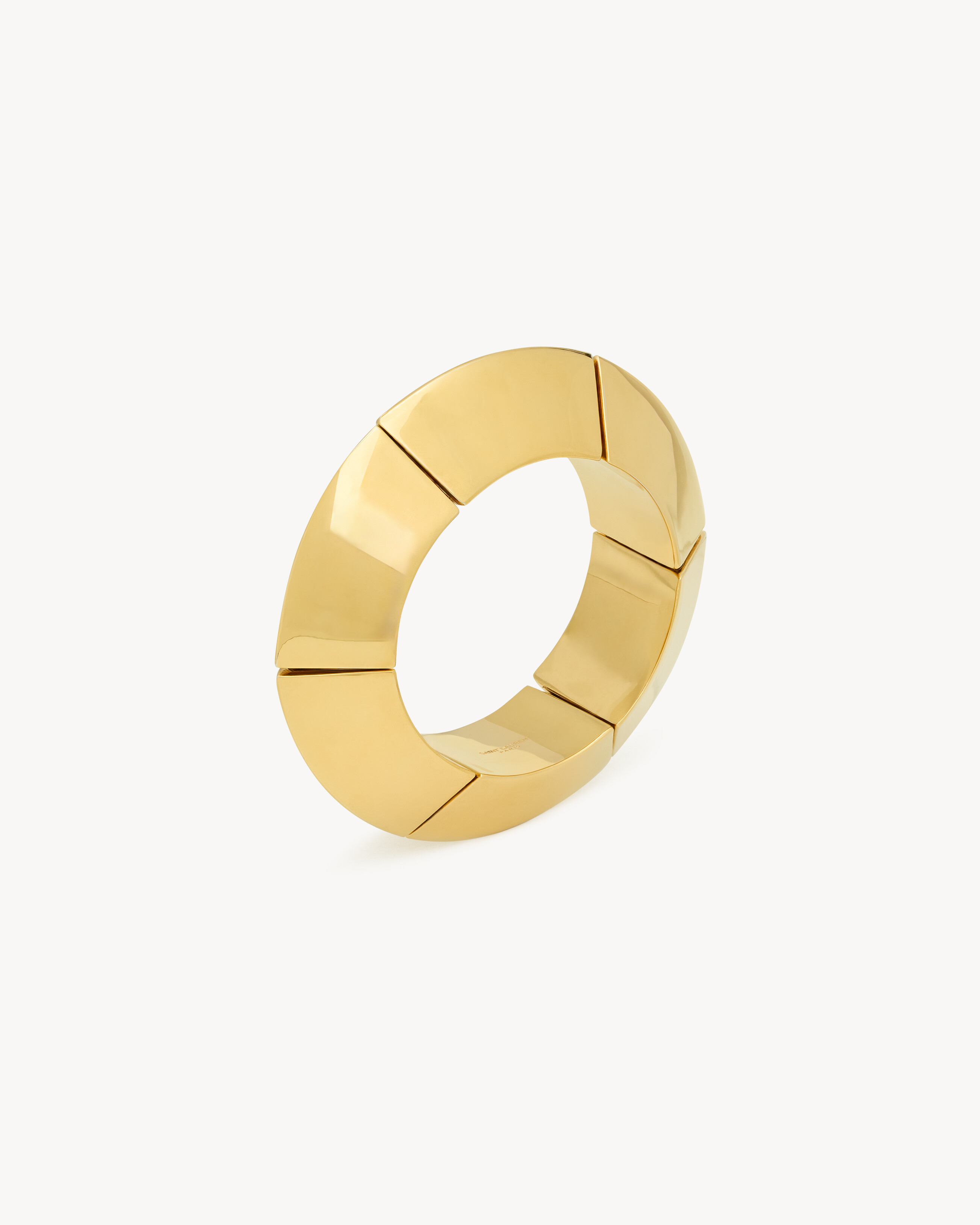 Saint Laurent Bangle In Metal - Yellow/gold - Women - L