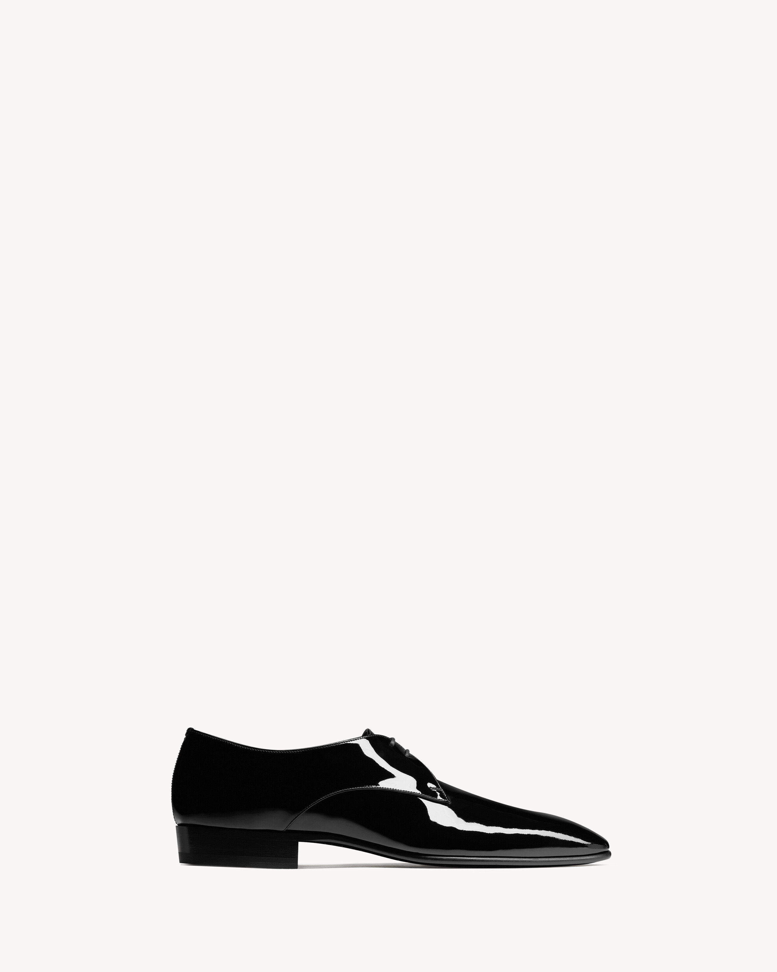 Saint Laurent Gabriel Derbies In Patent Leather - Black - Men - 45