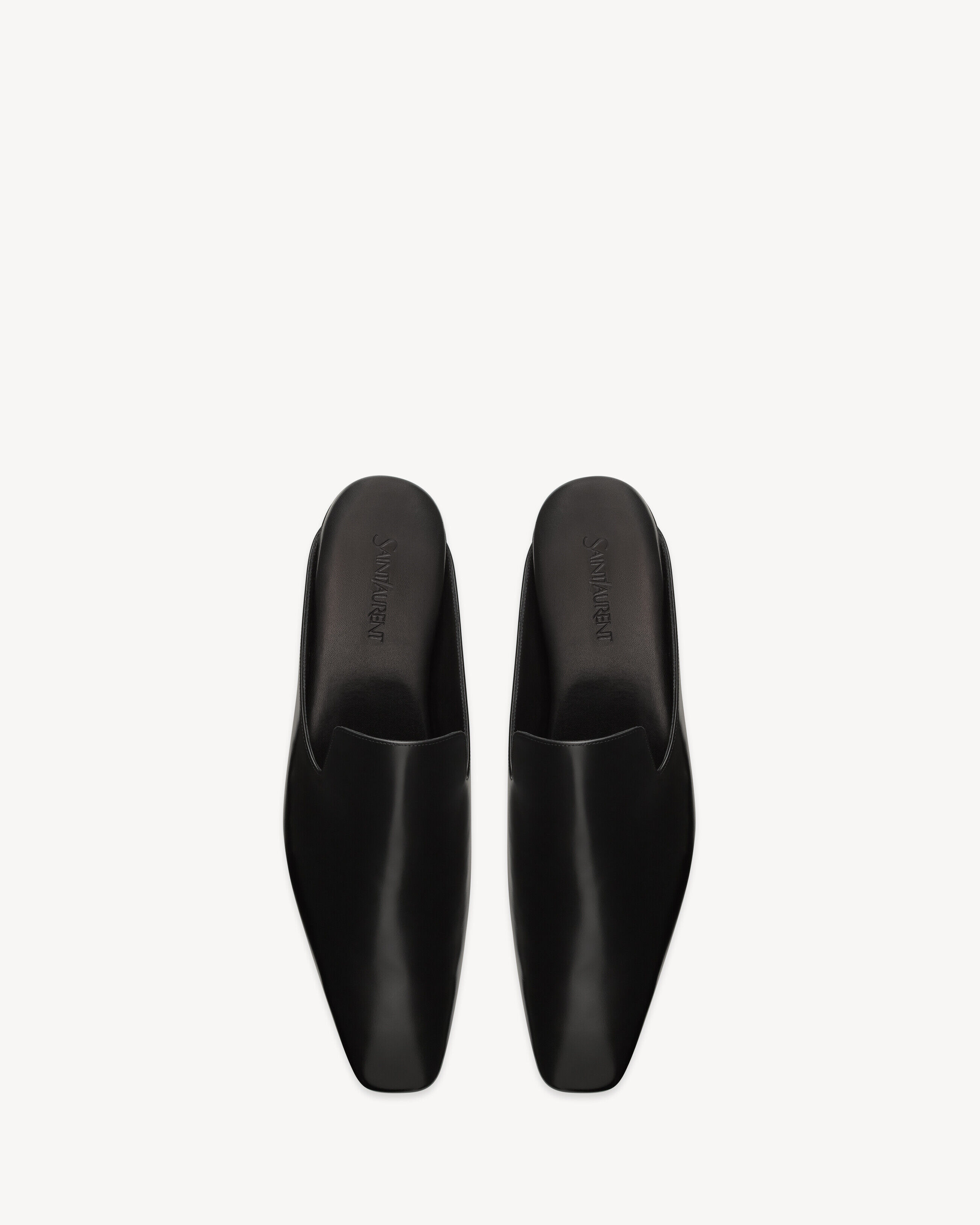 Saint Laurent Meurice Mules In Smooth Leather - Black - Men - 8.5