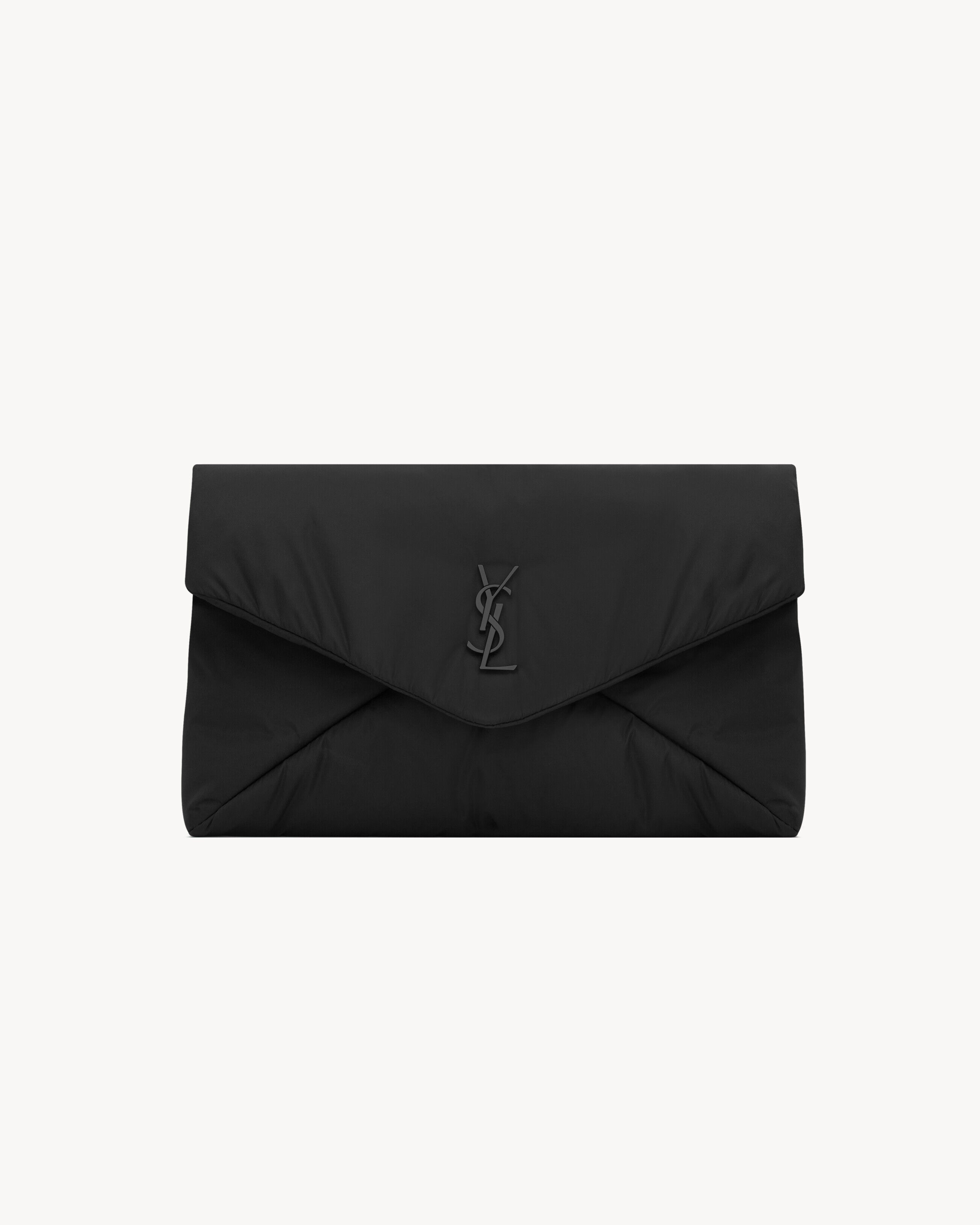 Saint Laurent Cassandre Grande Pochette Enveloppe En Nylon - Noir - Homme