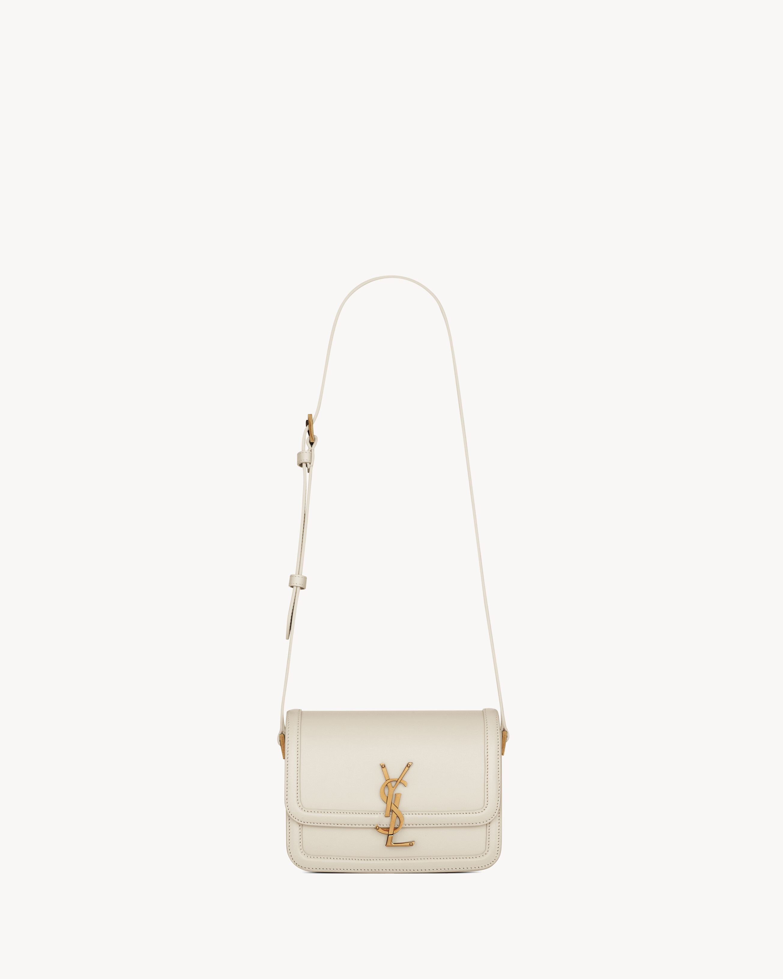 Saint Laurent Solferino Small Satchel In Box - White - Women