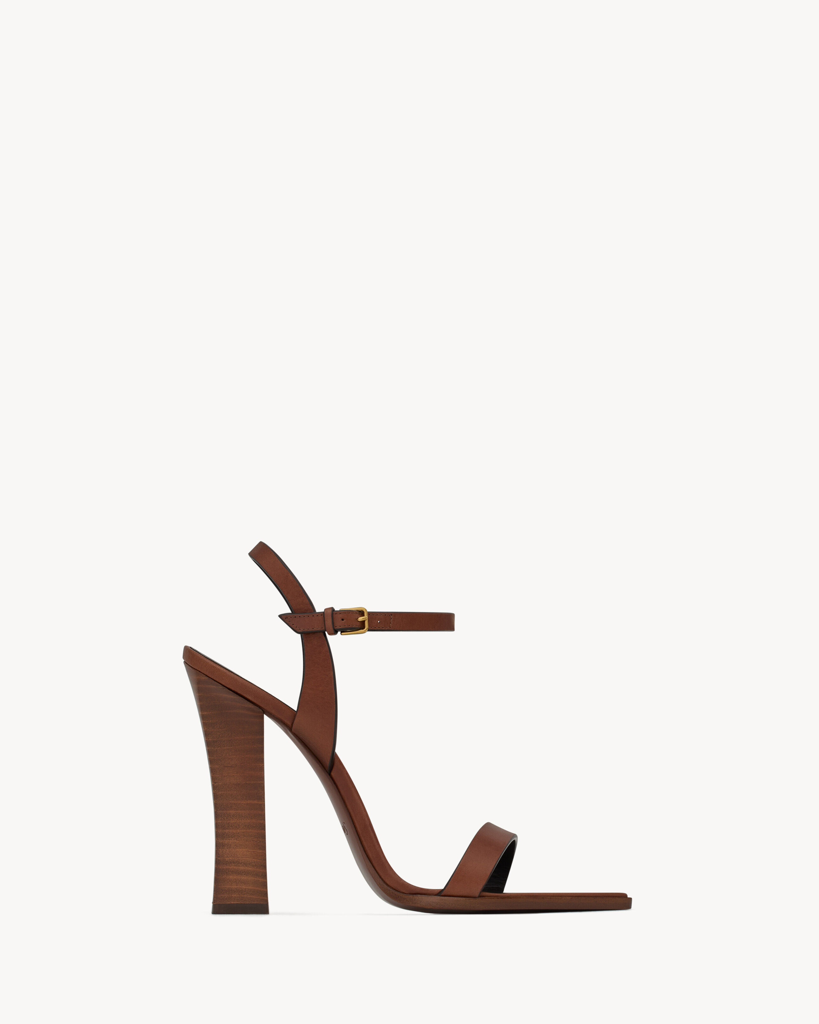 Saint Laurent Susan Sandals In Smooth Leather - Amber - Women - 39