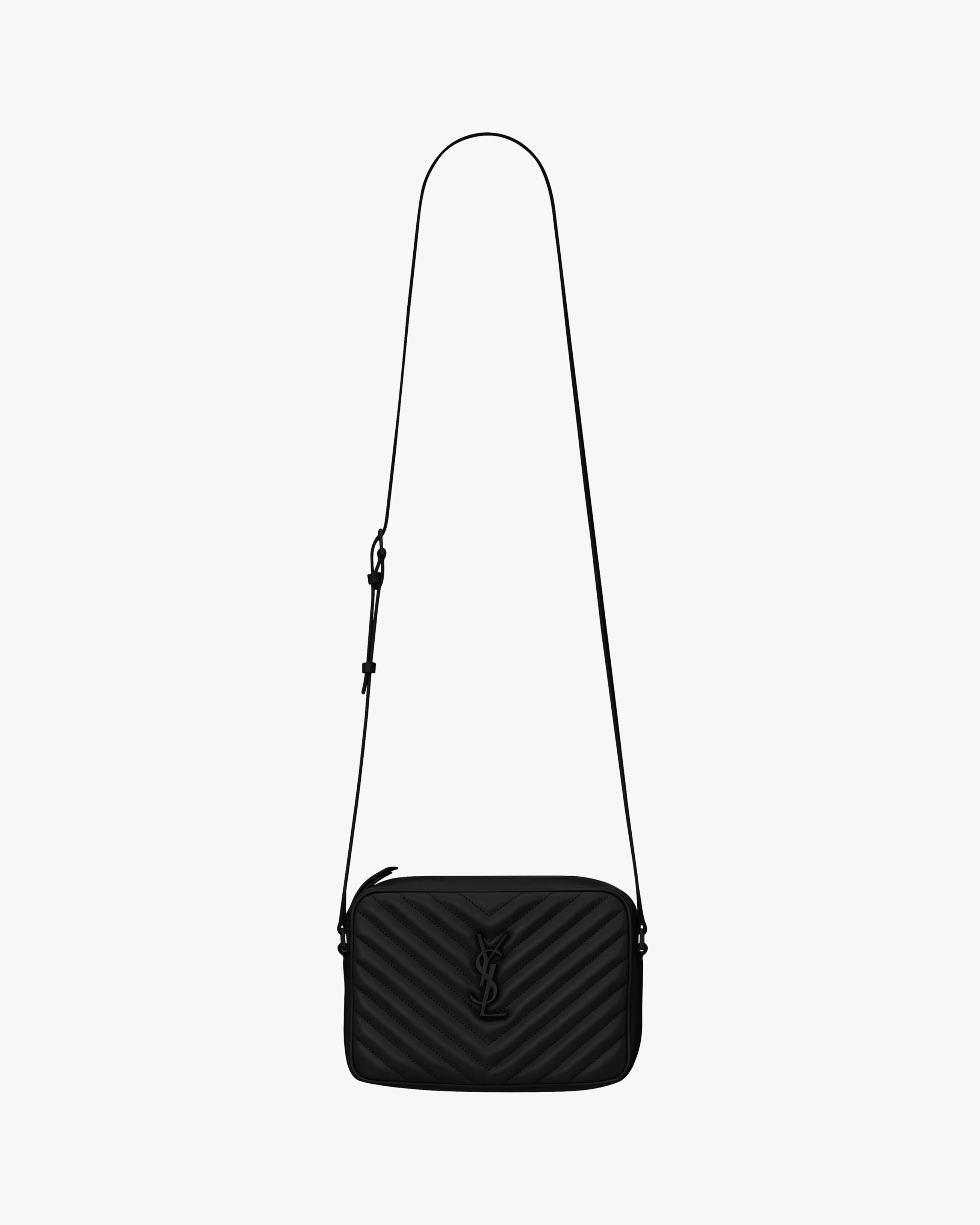 Saint Laurent Lou Camera Bag In Quilted Leather - Black - Women