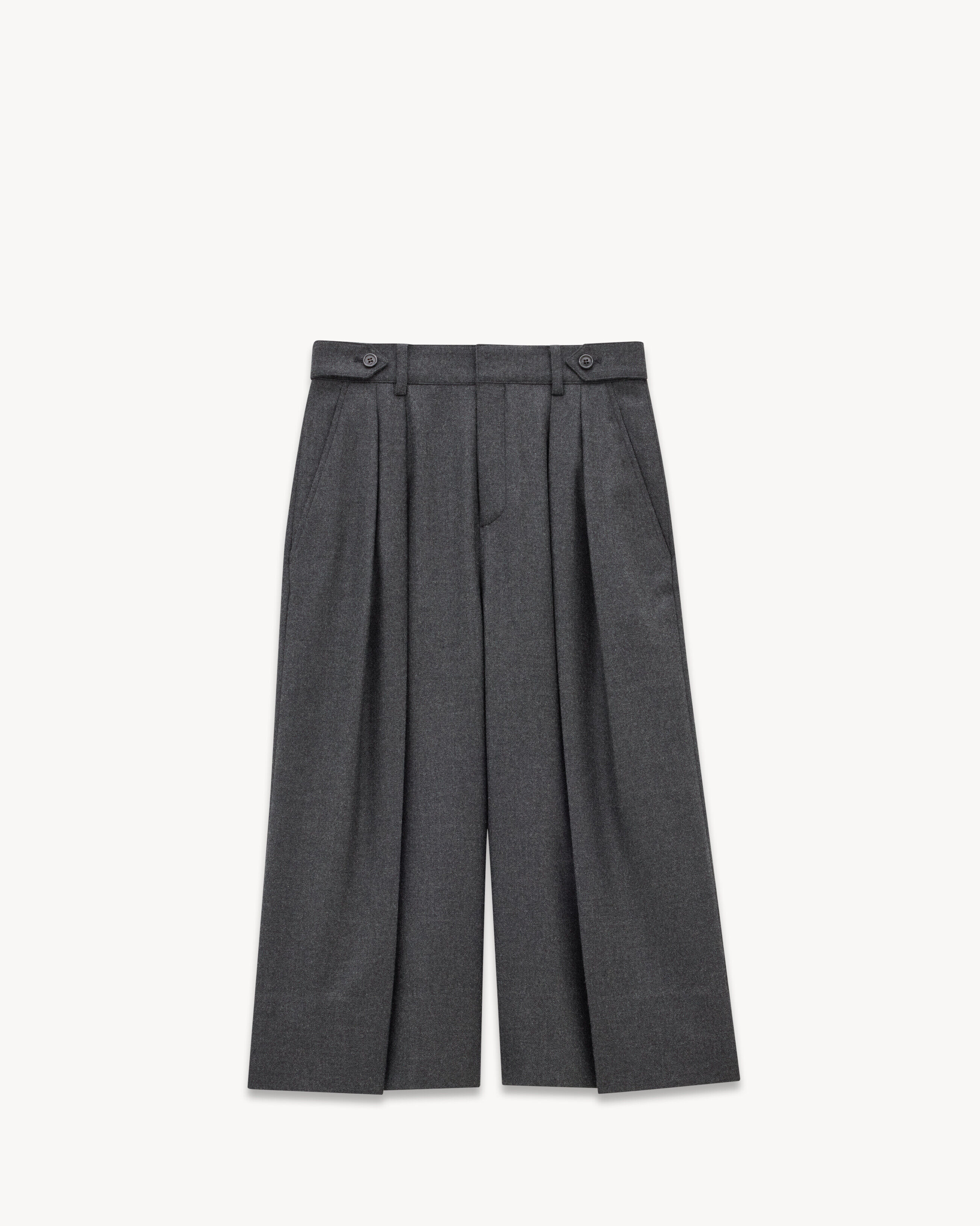 Saint Laurent Culotte Shorts In Cashmere - Grey - Women - 34