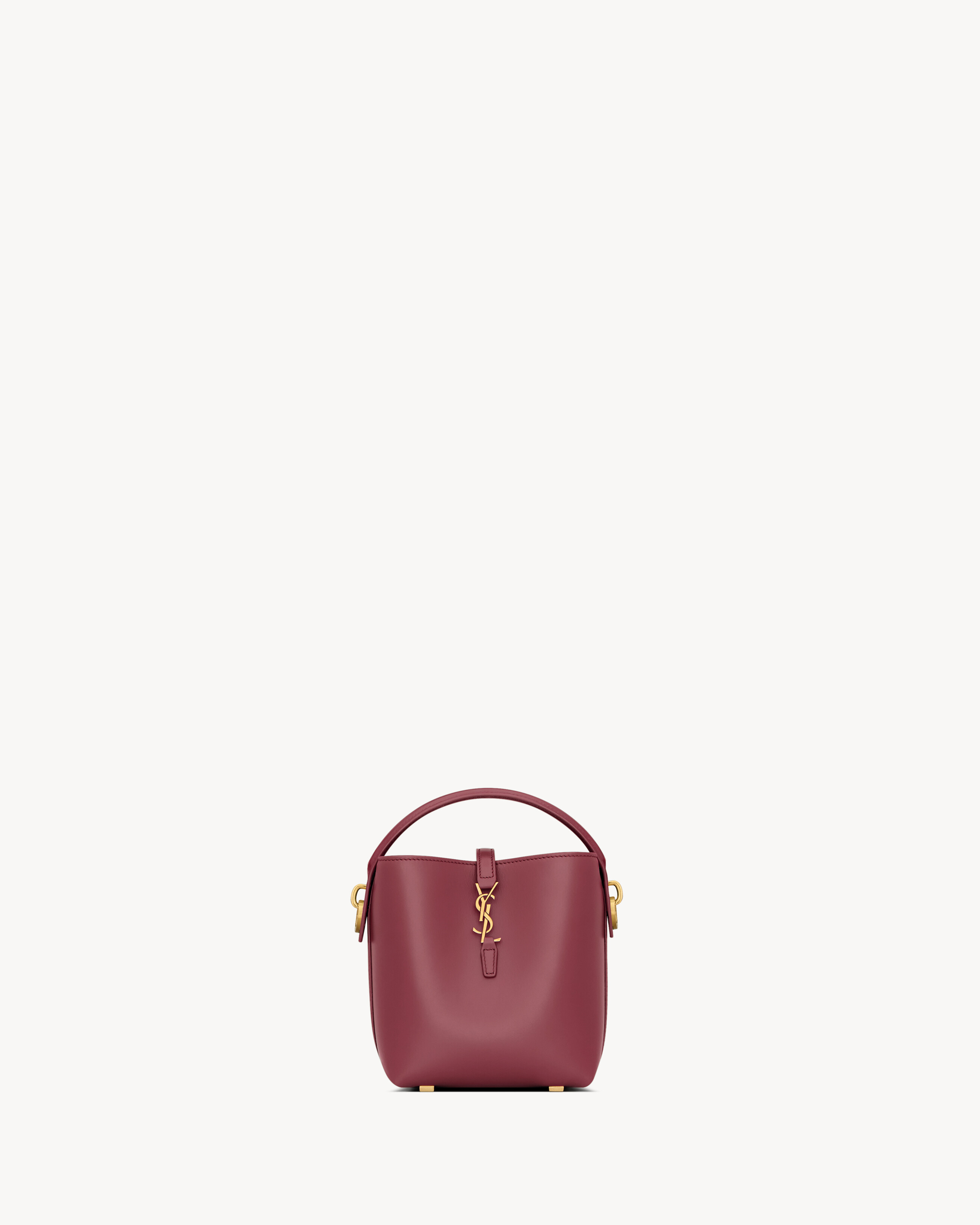 Saint Laurent Le 37 Mini In Shiny Leather - Red - Women