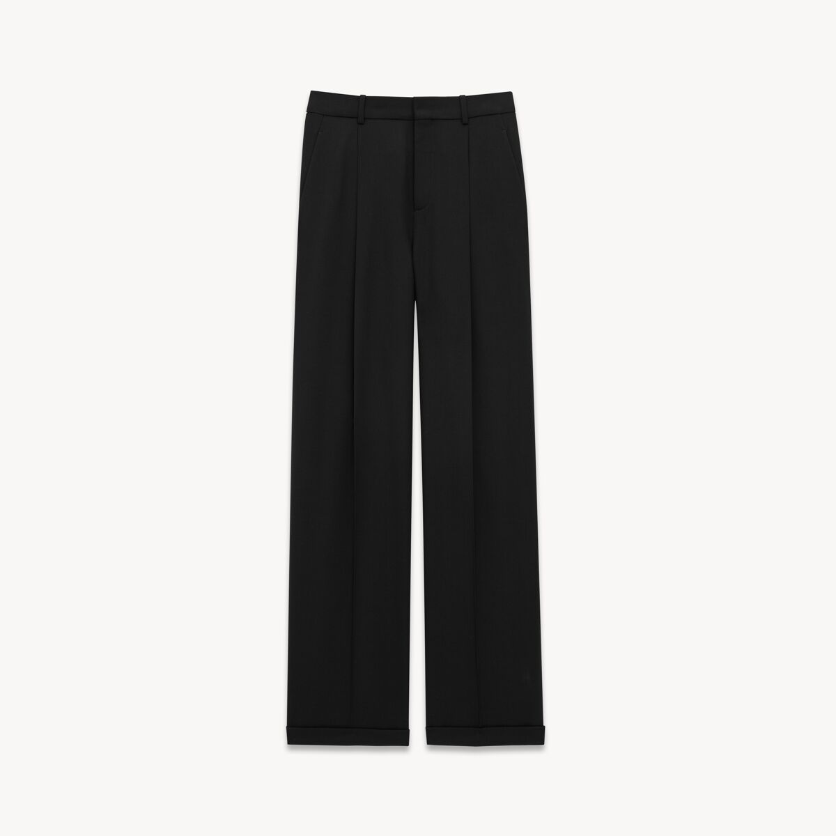 Saint Laurent 90'S Pants In Wool Twill - Black - Men - 36