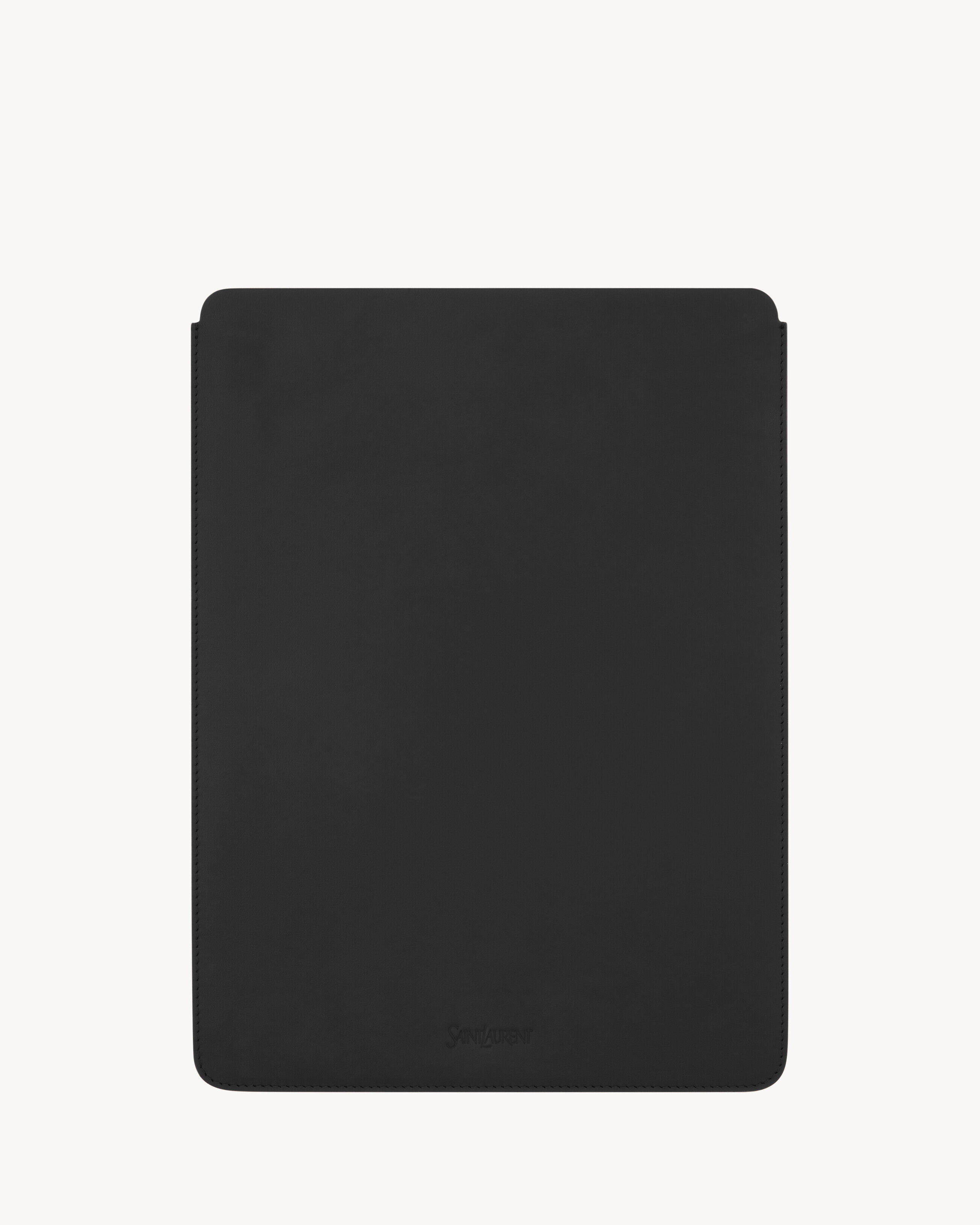Rive Droite Laptop Sleeve In Leather - Black