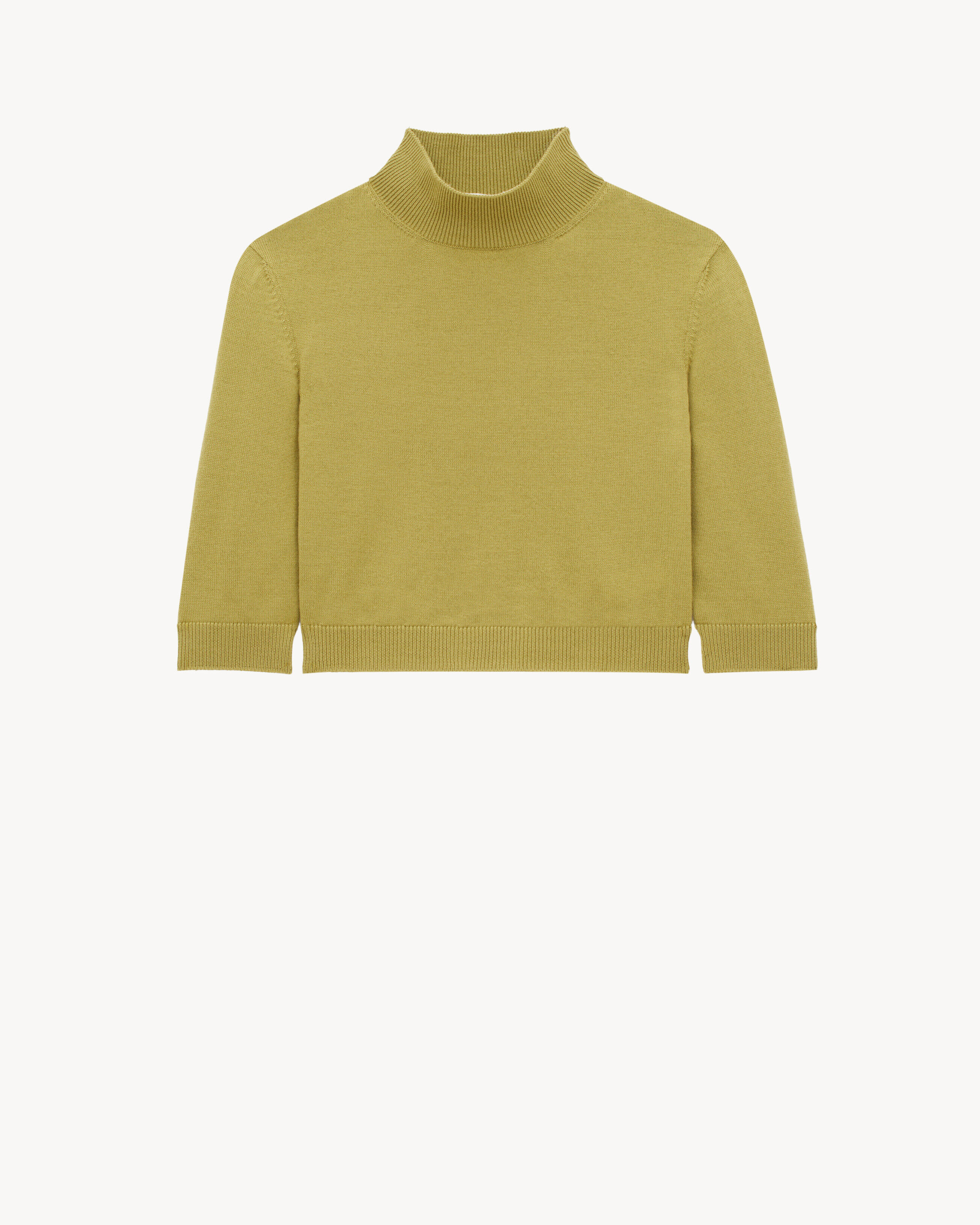 Saint Laurent Crop Top In Wool - Green - Women - XS