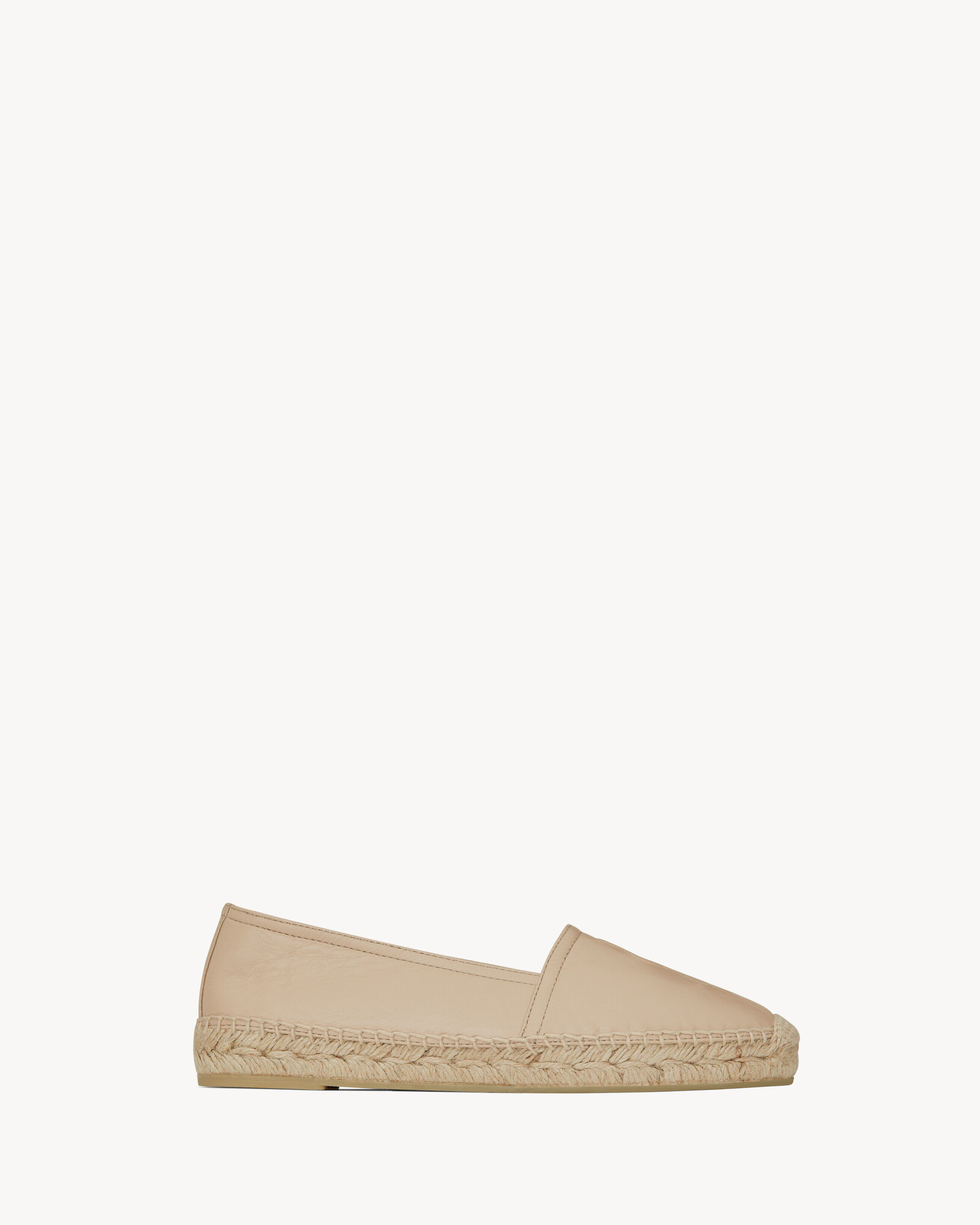Saint Laurent Cassandre Espadrilles In Lambskin - Beige - Women - 37