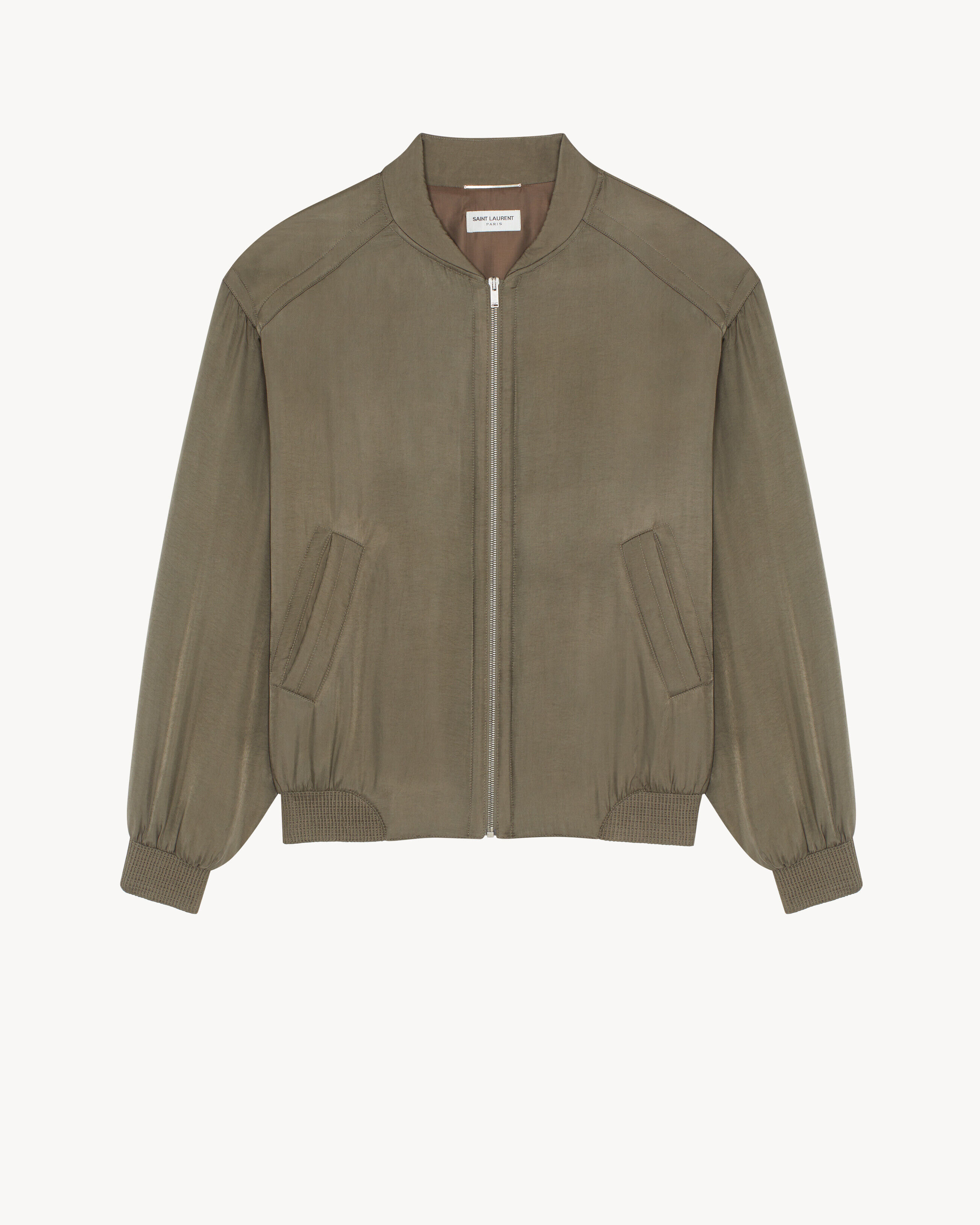Saint Laurent Teddy Jacket In Twill - Green - Men - 44