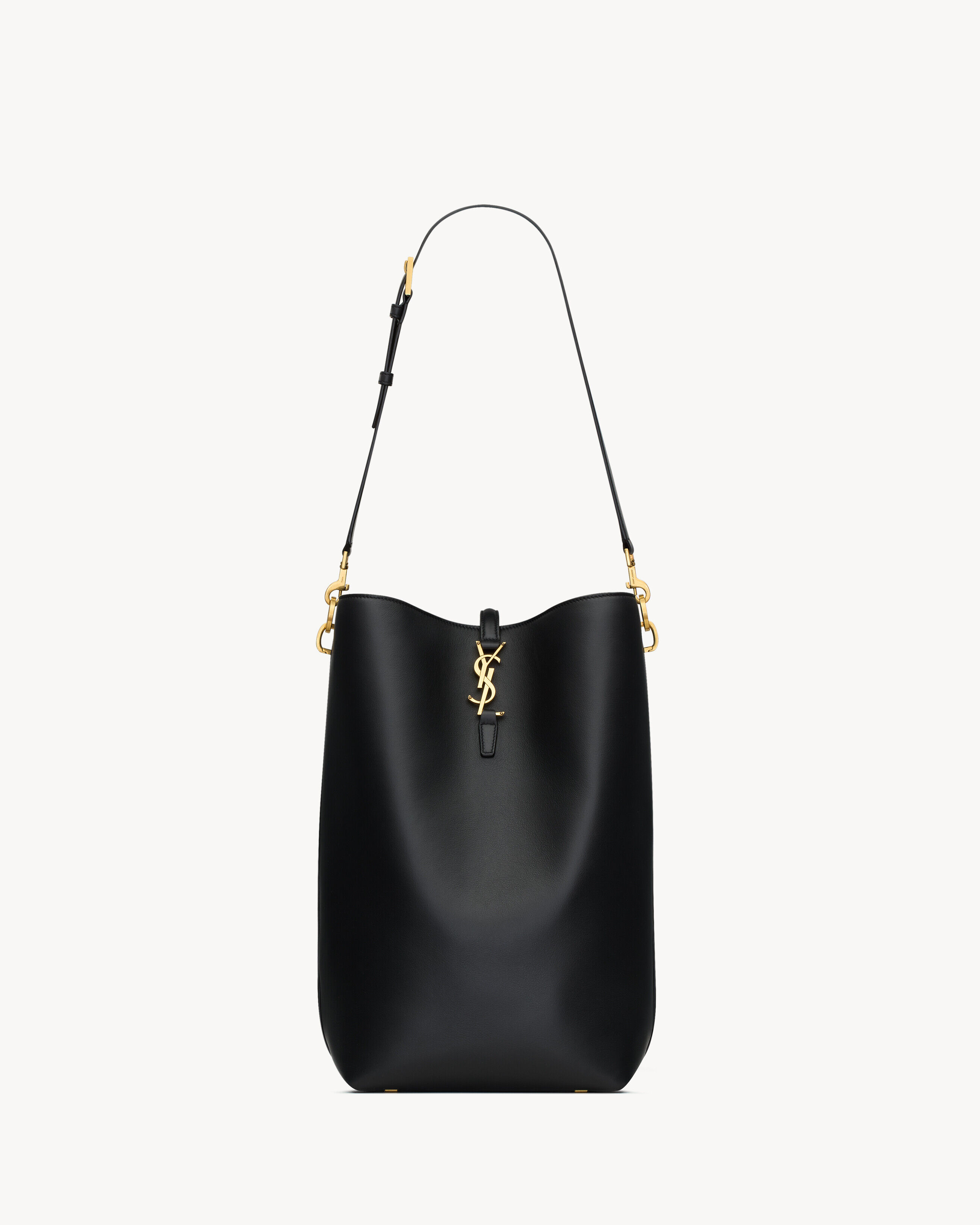 Saint Laurent Le 37 Long In Grained Leather - Black - Women
