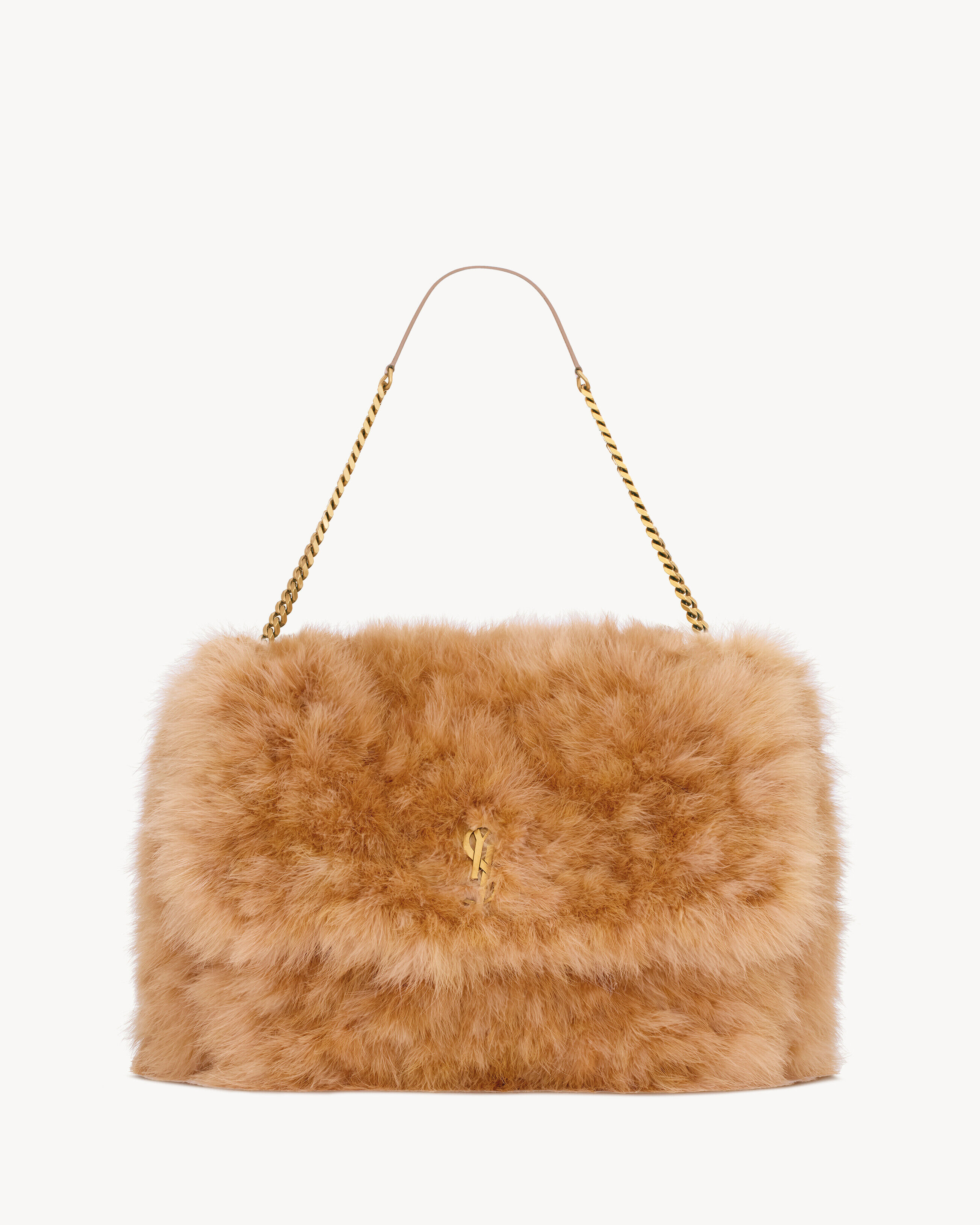 Saint Laurent Borsa Niki Oversize In Piume - Arancione - Donna