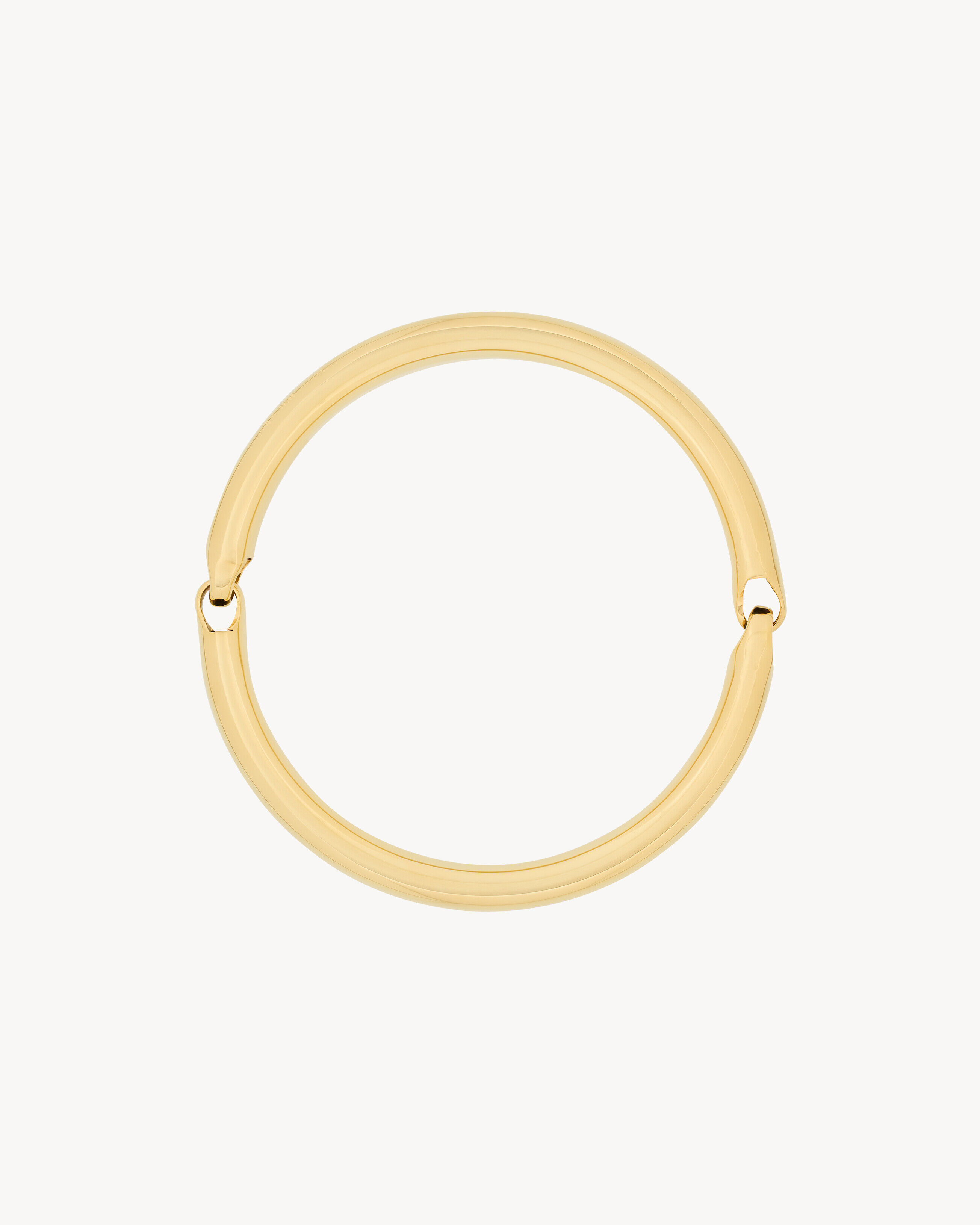 Saint Laurent Tube Necklace In Metal - Yellow/gold - Women - M
