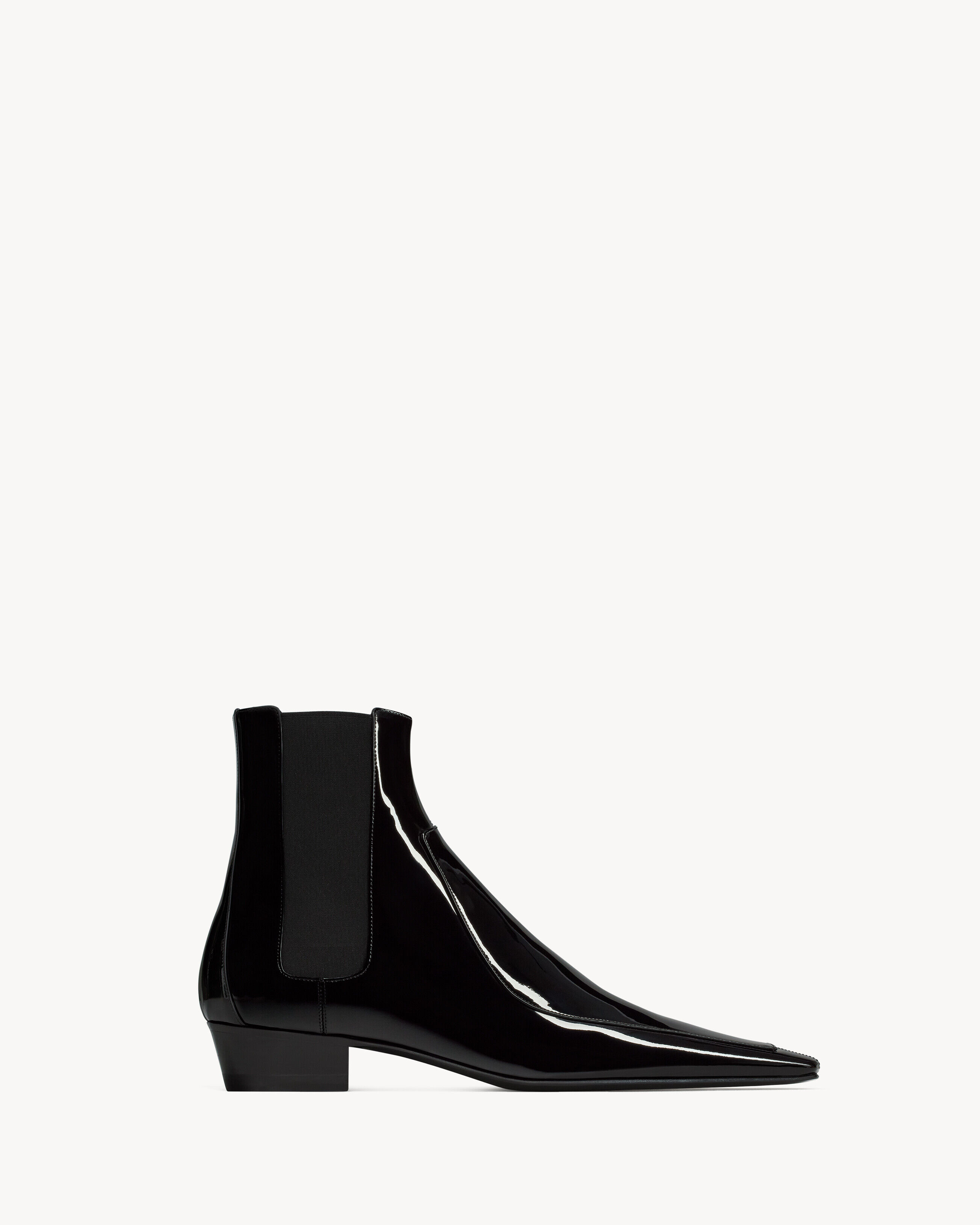 Saint Laurent Paolo Chelsea Boots In Patent Leather - Black - Men - 11