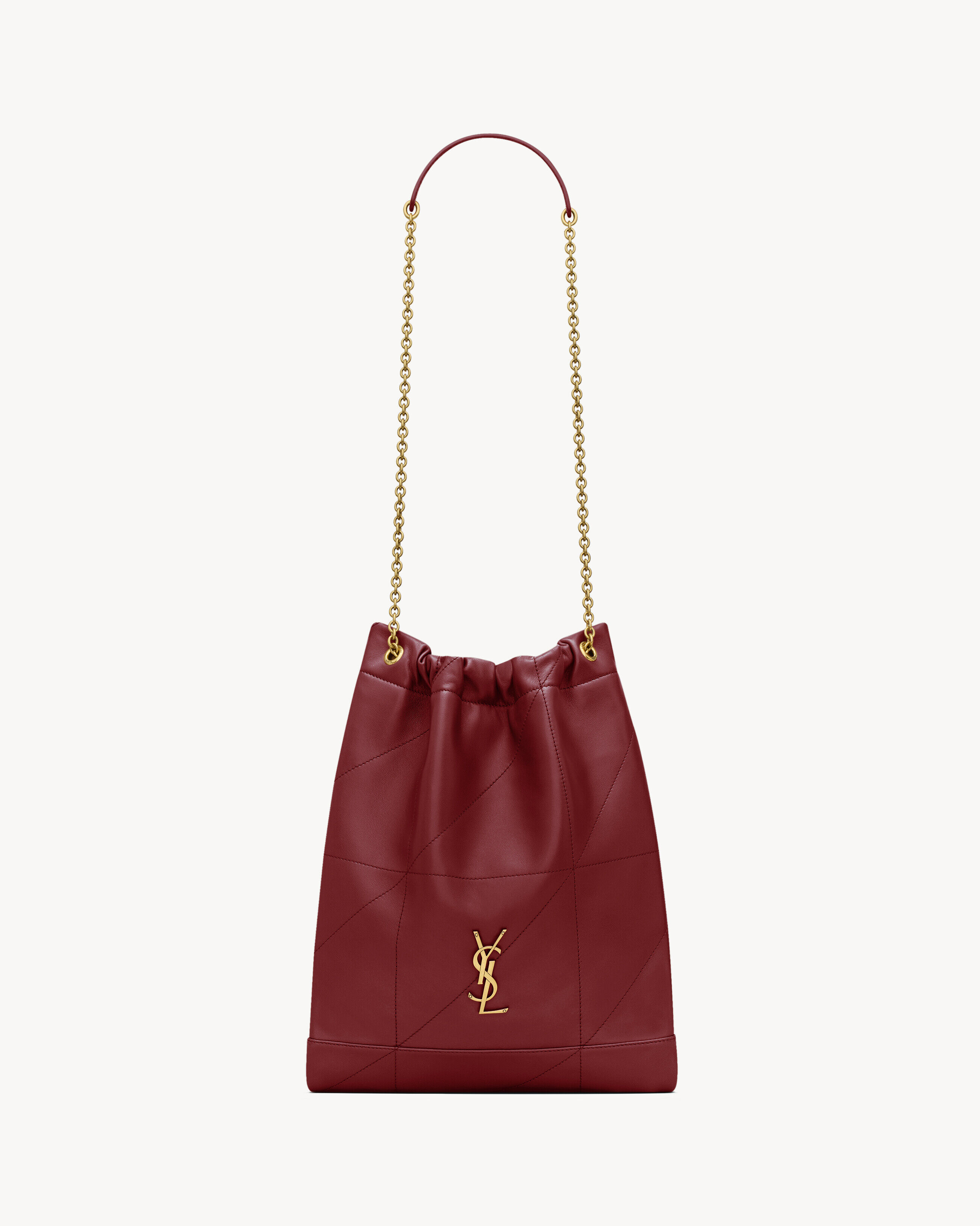 Saint Laurent Damen Rot Jamie Pochon Aus Lammleder - U