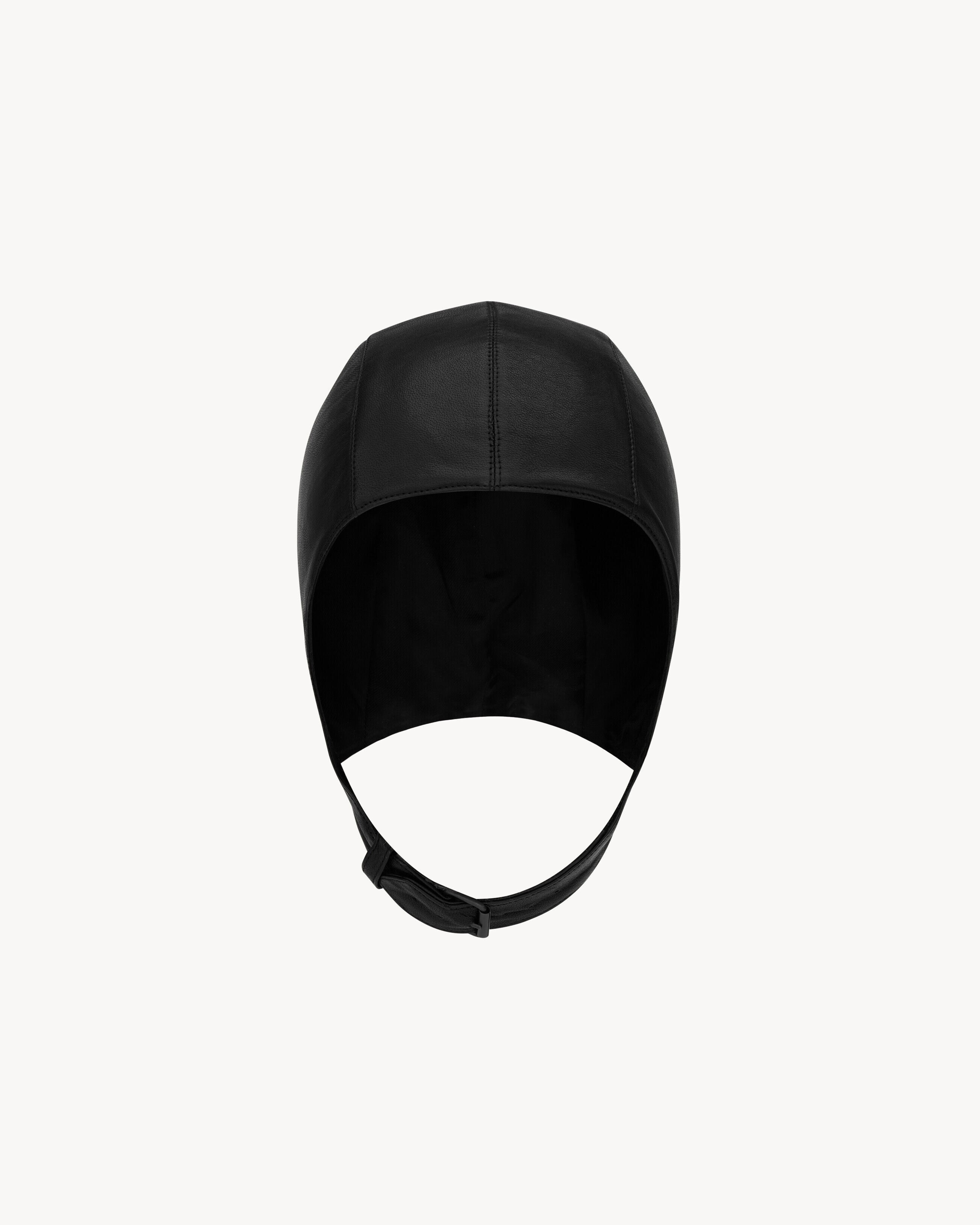 Saint Laurent Aviator Hat In Leather - Black - Women - M