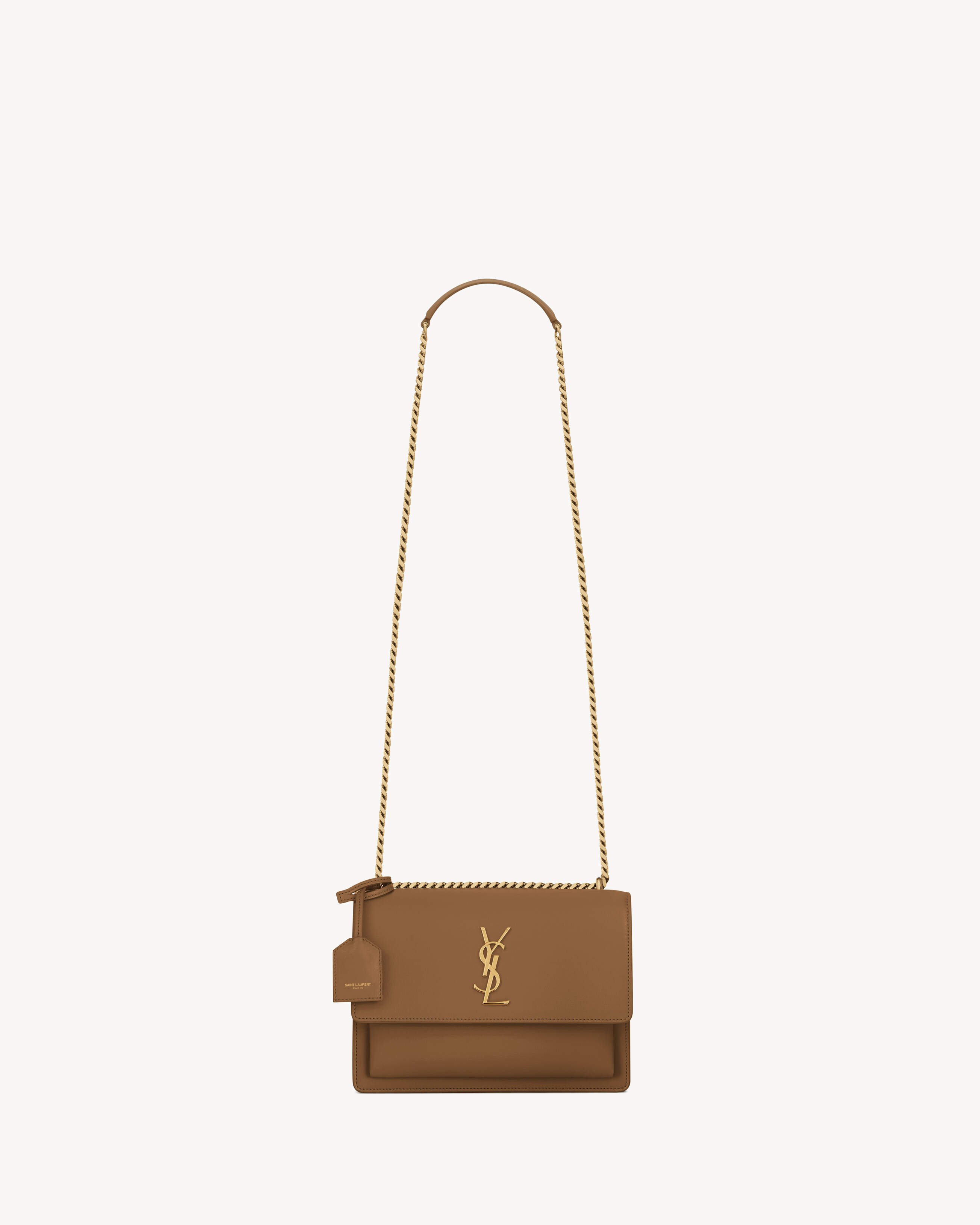 Saint Laurent Sunset Medium In Smooth Leather - Amber - Women