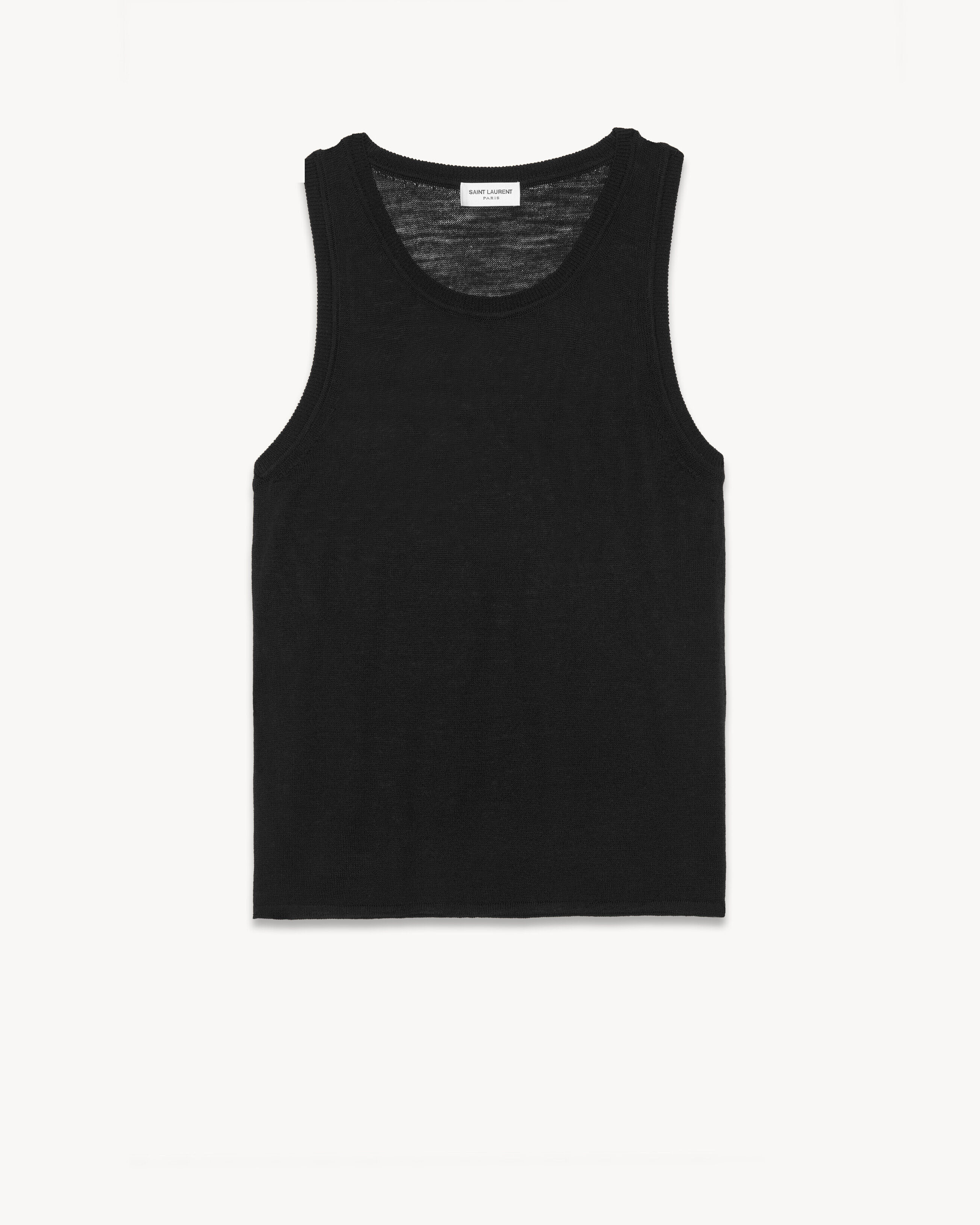 Saint Laurent Tank Top In Wool - Black - Women - L