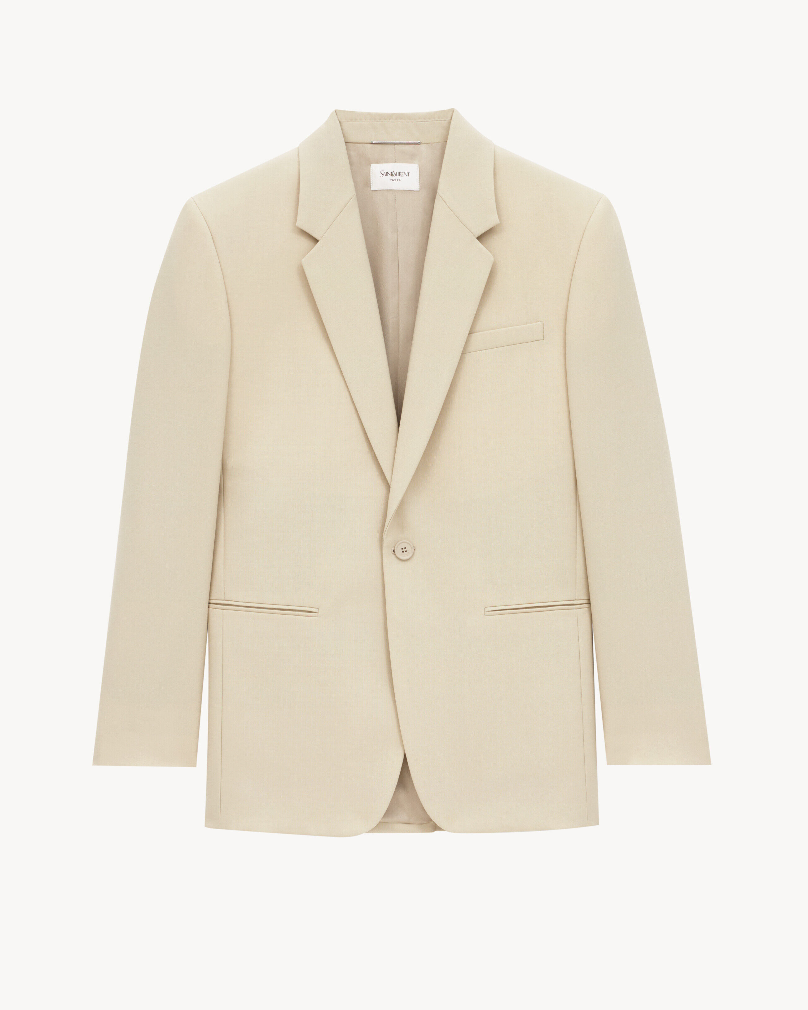 Saint Laurent - Chaqueta De Lana Ligera - Beige - Hombre - 44