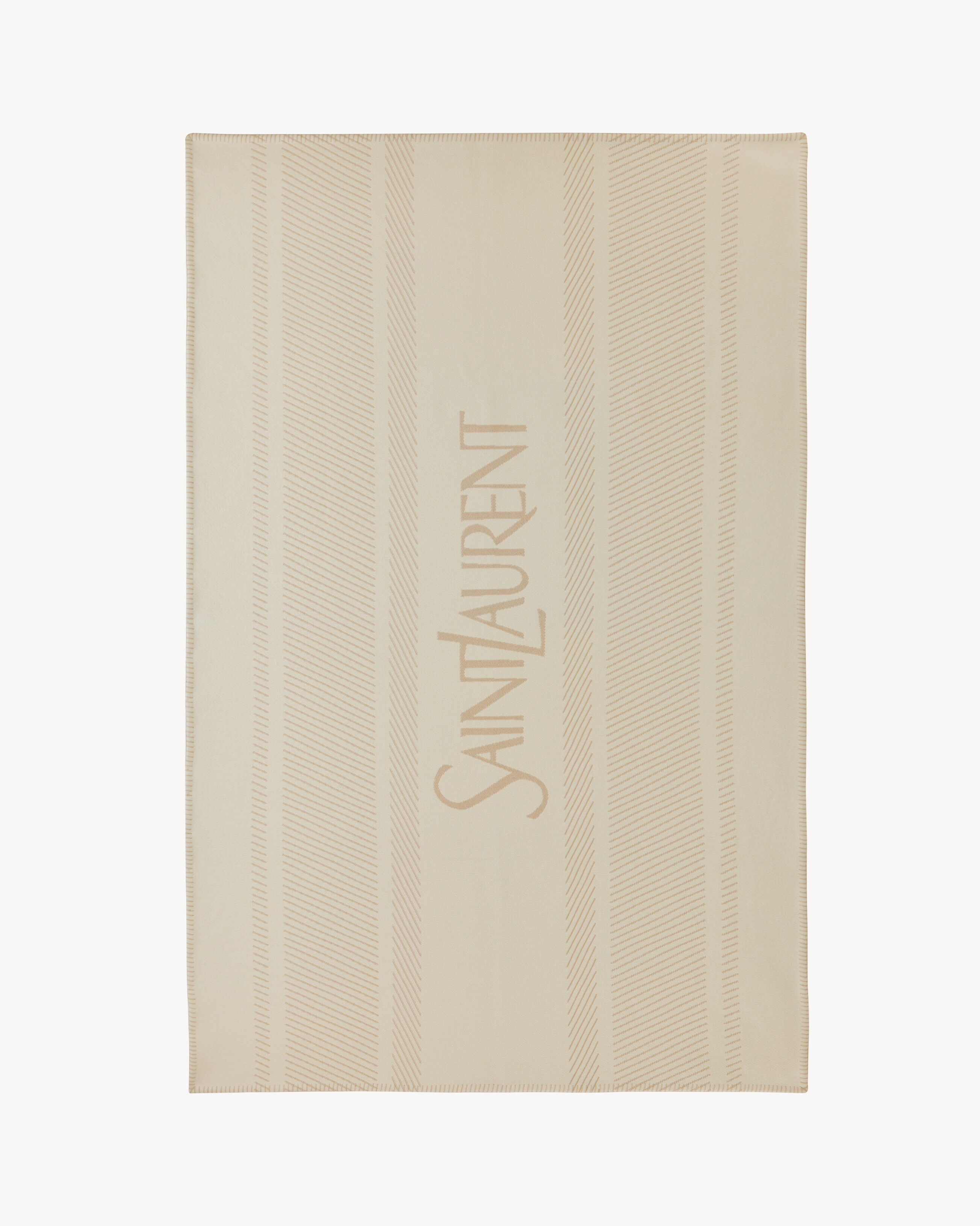 Rive Droite Throw Blanket In Jacquard - White