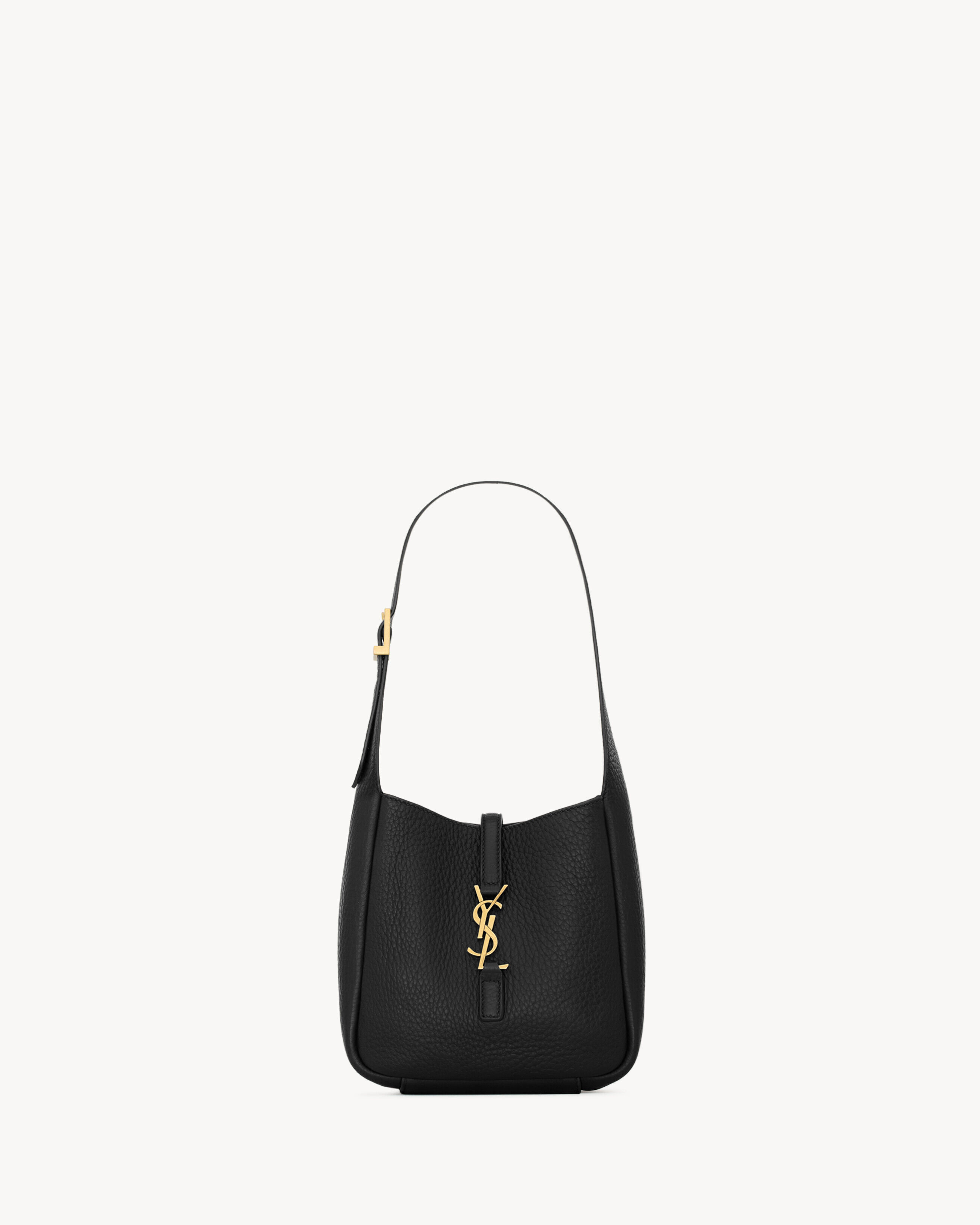 Saint Laurent Le 5 A 7 Baby Souple En Cuir Grainé - Noir - Femme