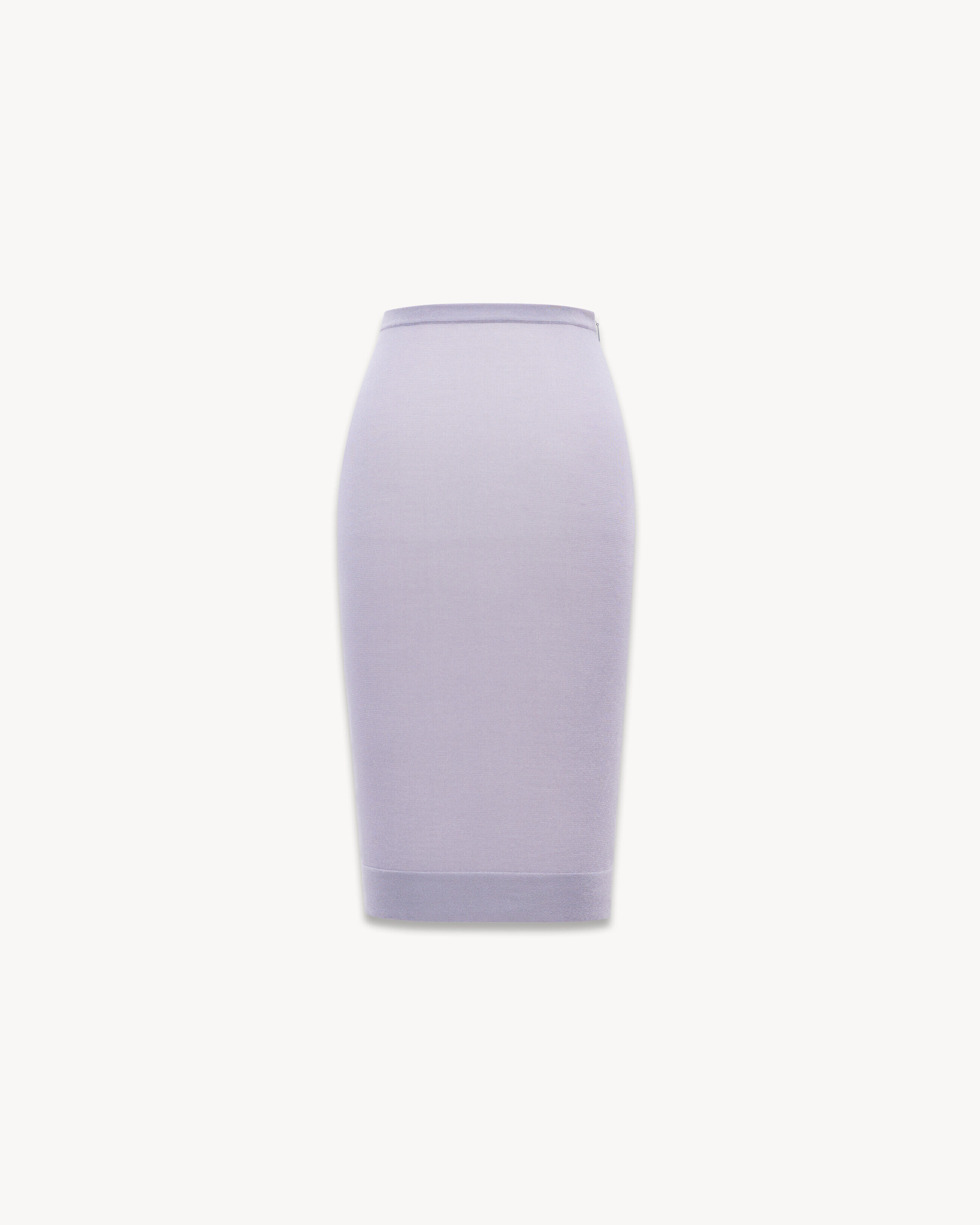 Saint Laurent - Falda Lápiz De Punto - Morado - Mujer - M