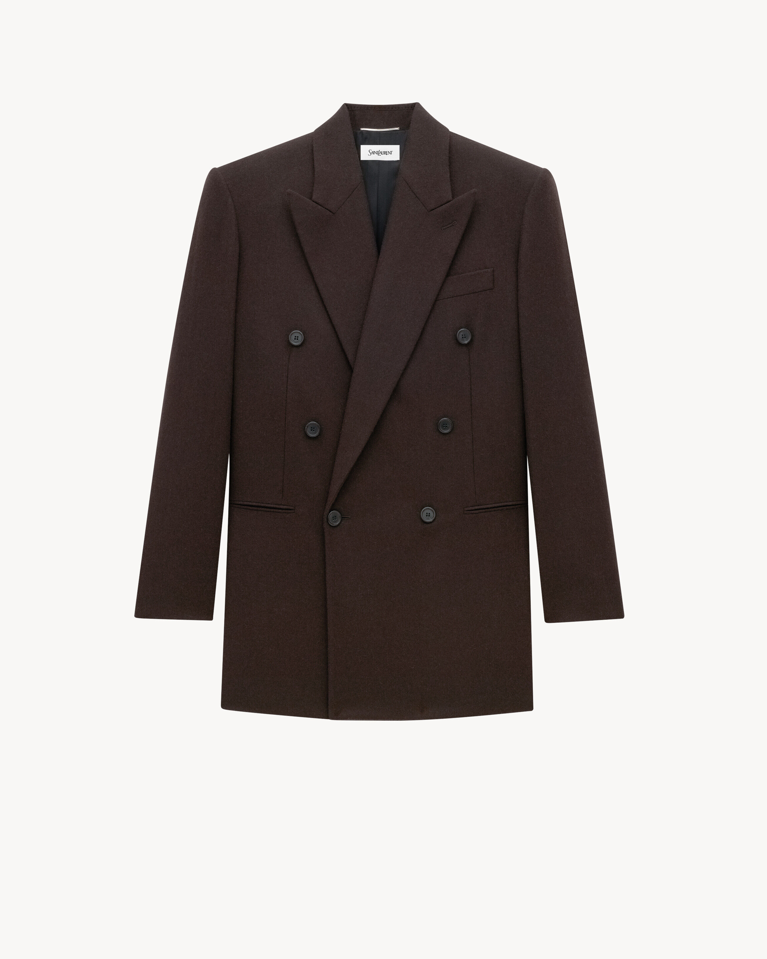 Saint Laurent Veste En Flanelle De Cachemire - Noir - Homme - 40
