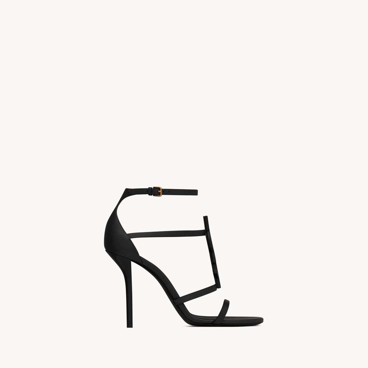Saint Laurent Cassandra Sandalen Aus Glattleder - Schwarz - Damen - 40.5