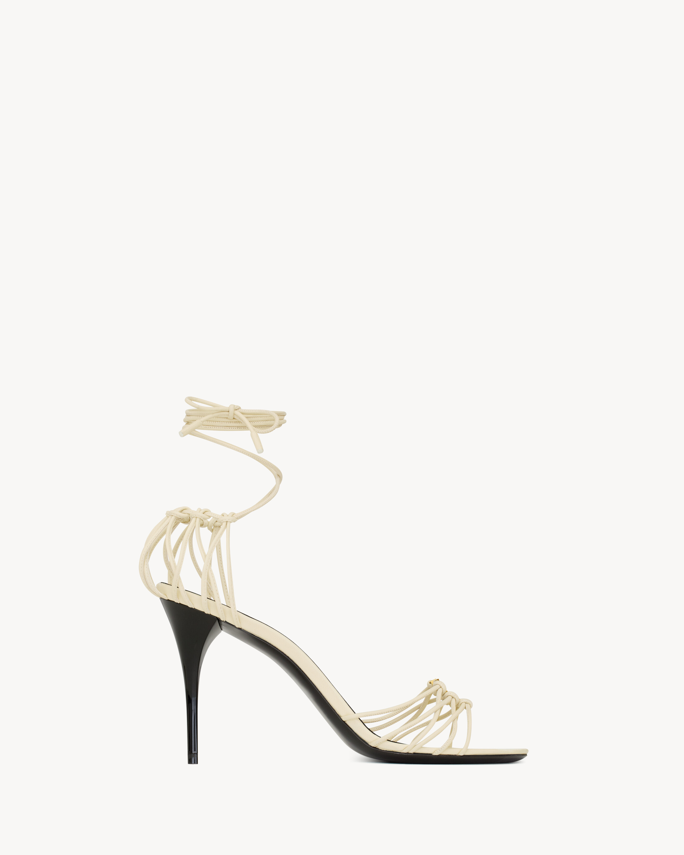 Saint Laurent Babylone Sandals In Smooth Leather - Beige - Women - 37.5