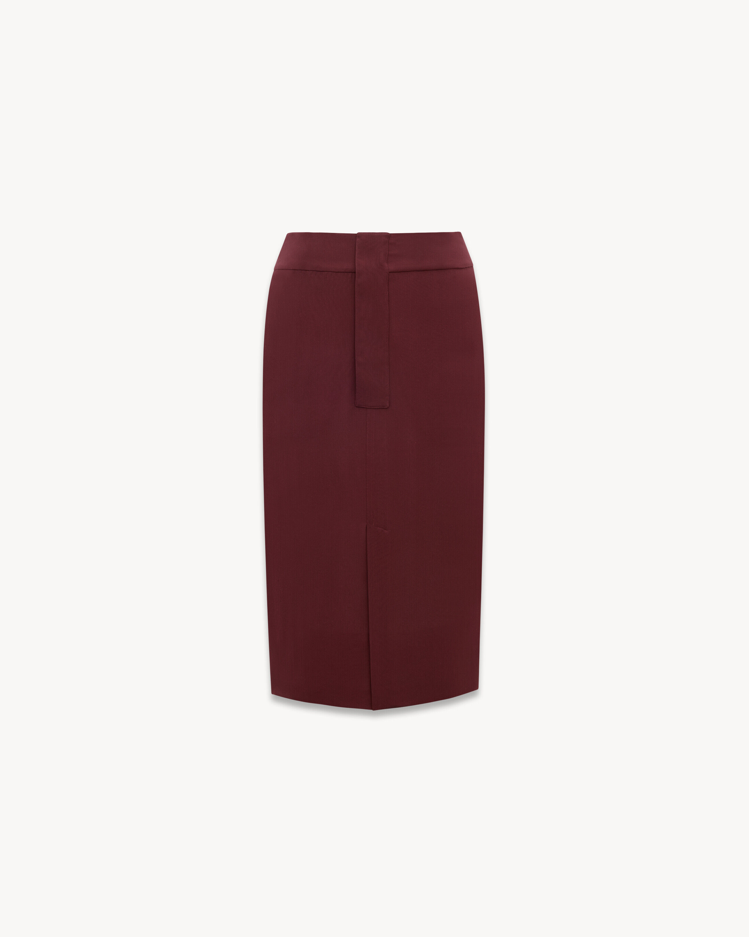 Saint Laurent - Falda Lápiz De Muselina De Crepé De Seda - Morado - Mujer - 38